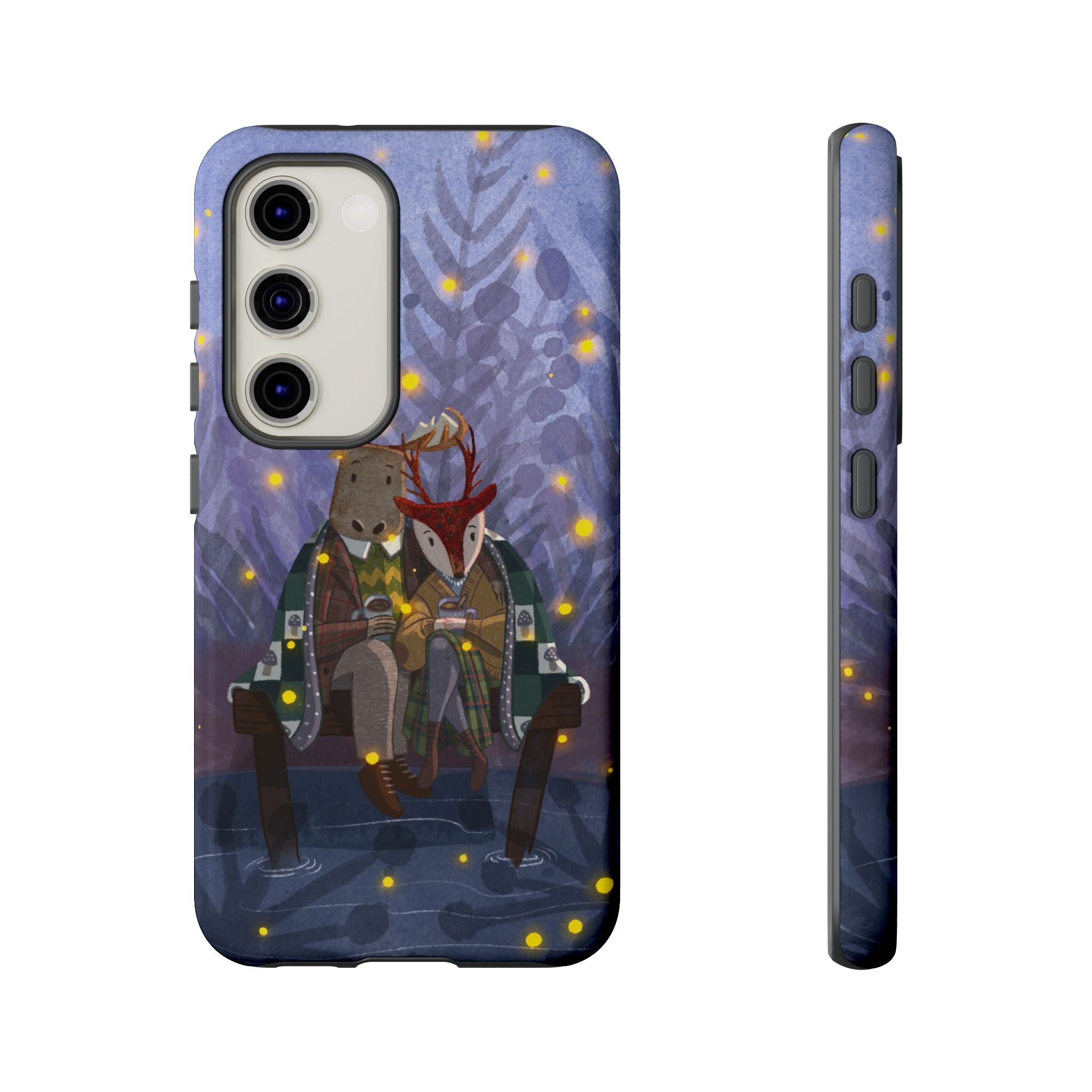 Cozy Couple Phone Case, Cute Animal Lovers Gift, Nature Aesthetic, Perfect for Holidays, Personalized Phone Accessories, Gift for Her