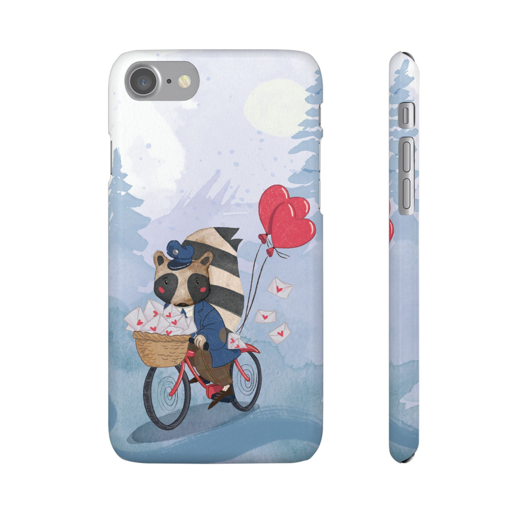 Whimsical Animal Snap Case with Love Balloons, Cute Phone Case, Valentine's Day Gift, Animal Lover Accessory, Creative Phone Cover