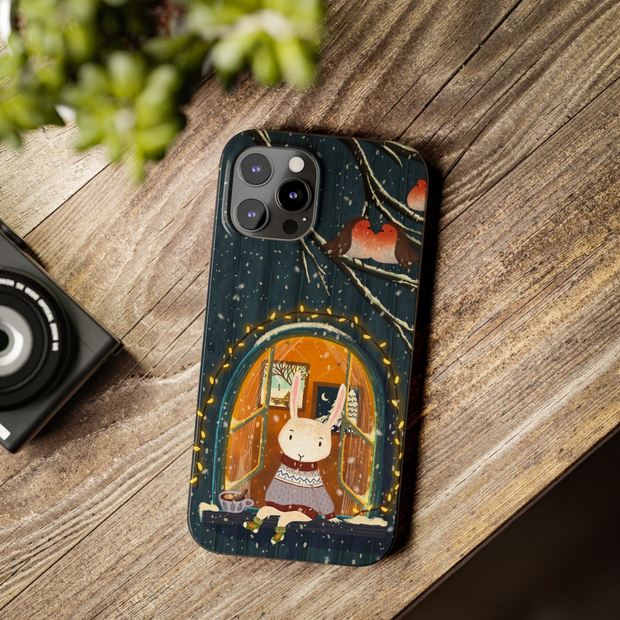 Cozy Animal Phone Case - Whimsical Rabbit Design, Cute Slim Case for Animal Lovers, Perfect Gift for Birthdays, Holidays