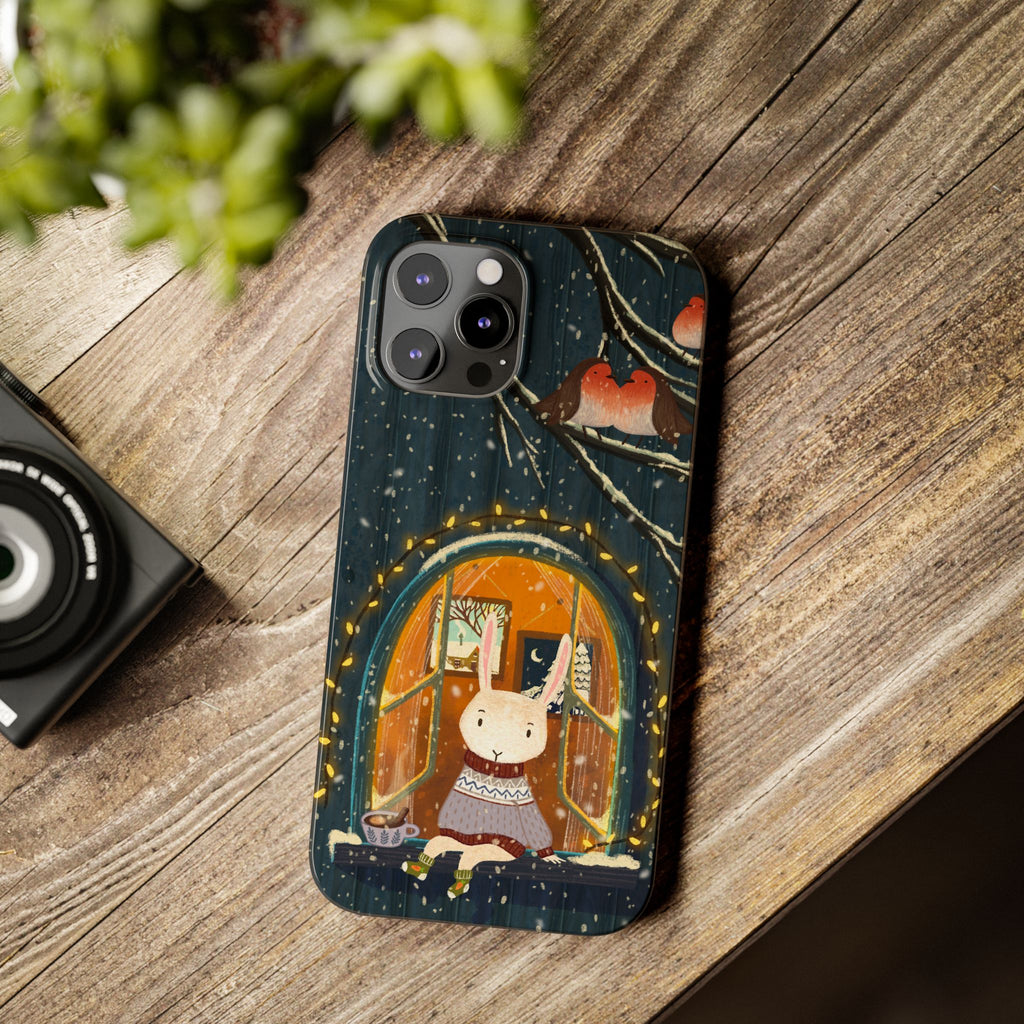 Cozy Animal Phone Case - Whimsical Rabbit Design, Cute Slim Case for Animal Lovers, Perfect Gift for Birthdays, Holidays