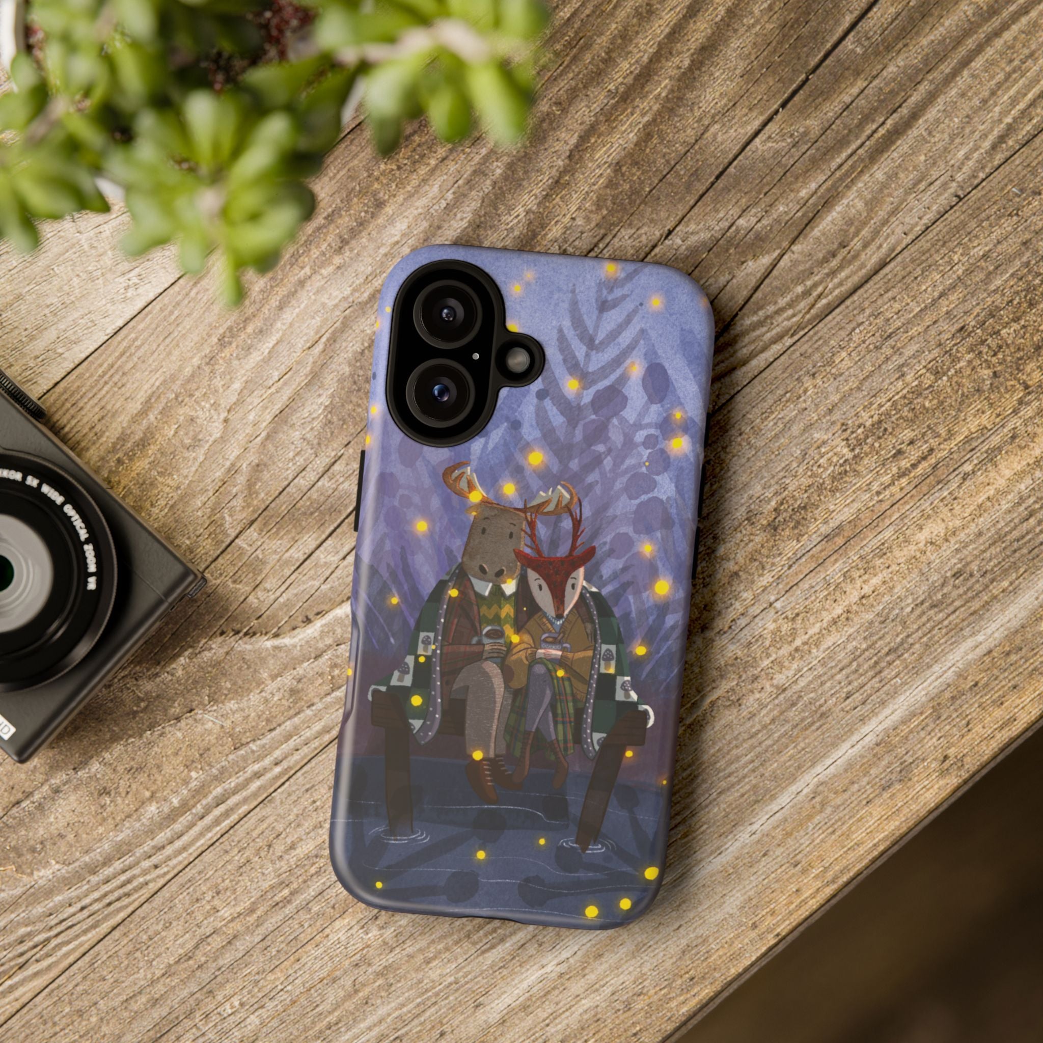 Cozy Couple Phone Case, Cute Animal Lovers Gift, Nature Aesthetic, Perfect for Holidays, Personalized Phone Accessories, Gift for Her