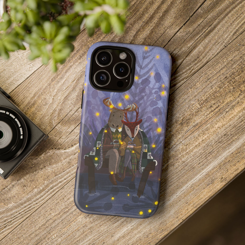 Cozy Couple Phone Case, Cute Animal Lovers Gift, Nature Aesthetic, Perfect for Holidays, Personalized Phone Accessories, Gift for Her