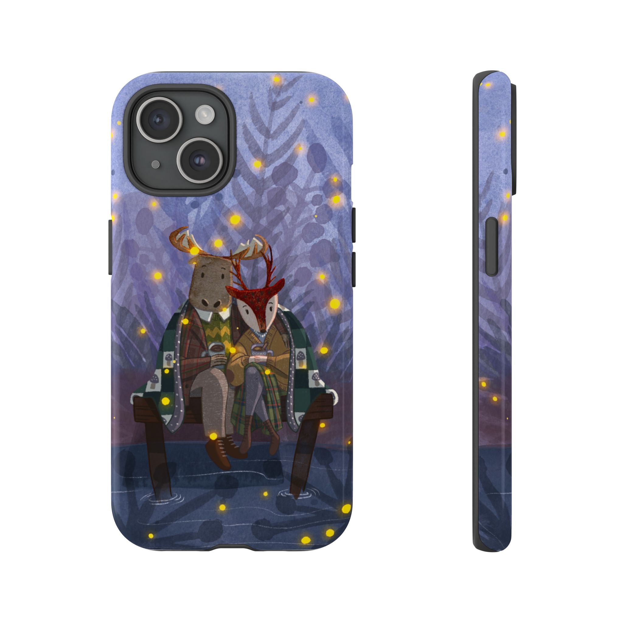 Cozy Couple Phone Case, Cute Animal Lovers Gift, Nature Aesthetic, Perfect for Holidays, Personalized Phone Accessories, Gift for Her