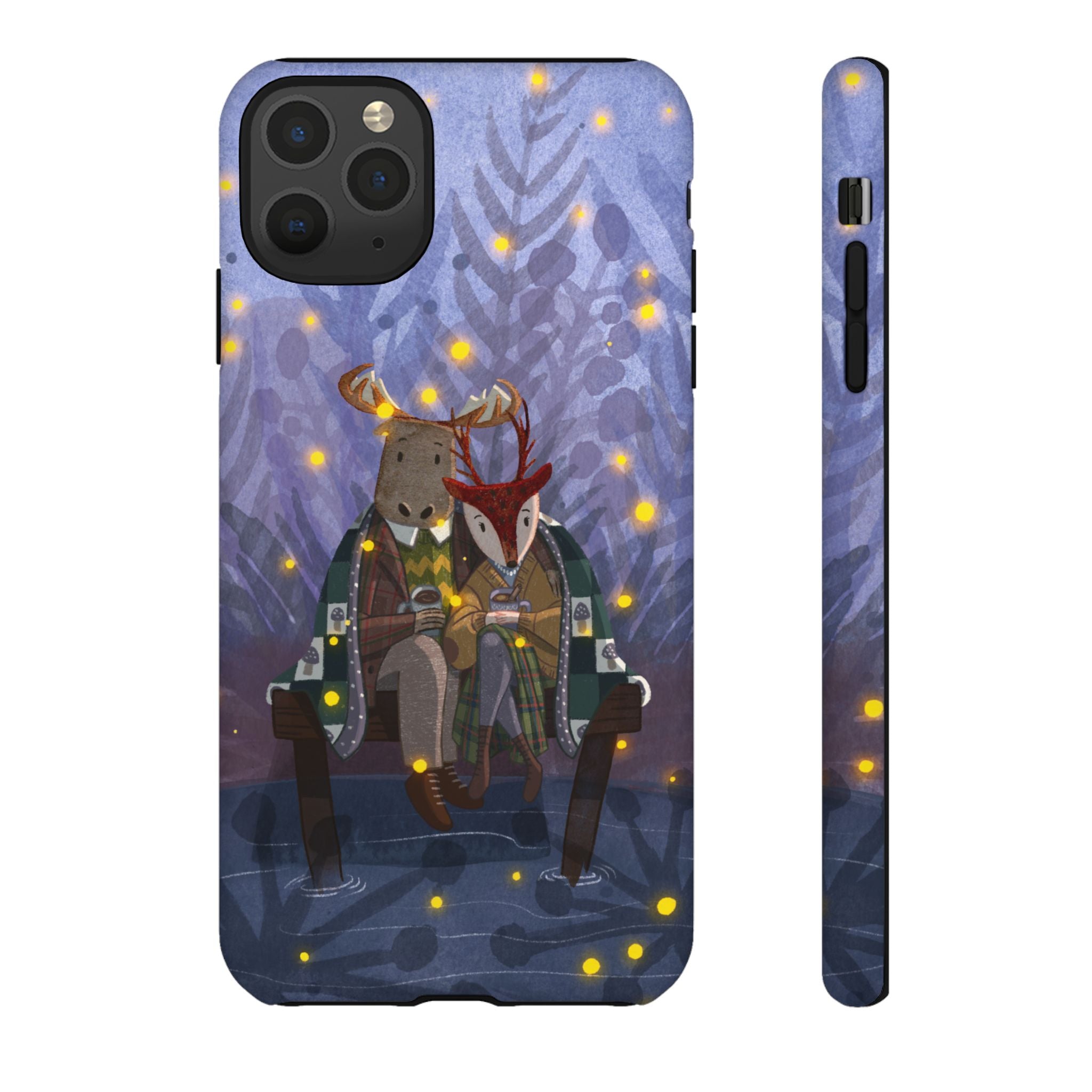 Cozy Couple Phone Case, Cute Animal Lovers Gift, Nature Aesthetic, Perfect for Holidays, Personalized Phone Accessories, Gift for Her