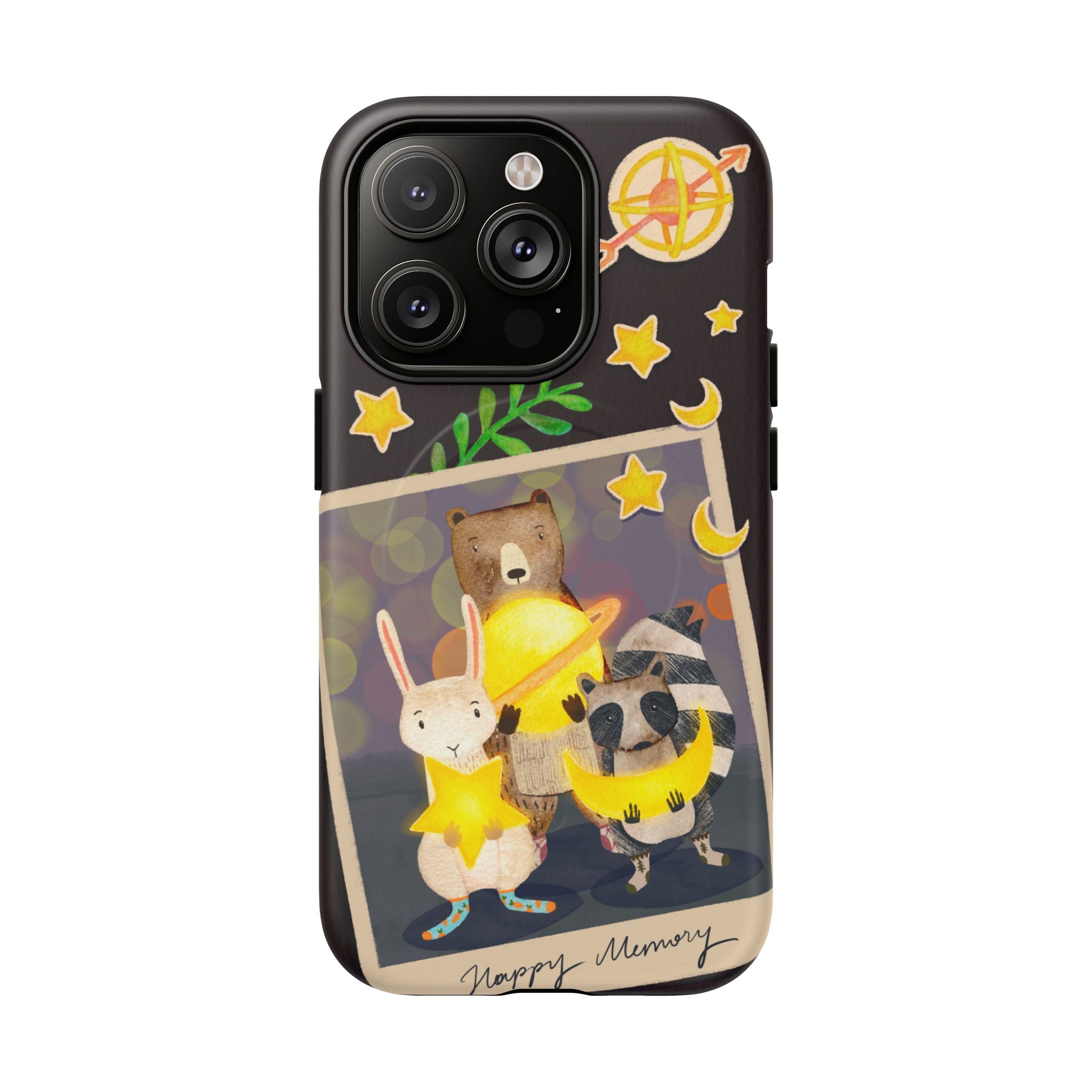 Tough Magnetic Cases, Whimsical Animal Phone Case, Cute Bear Rabbit Raccoon Design, Cute gift for her, Birthdays, iPhone 14 15 16 pro max