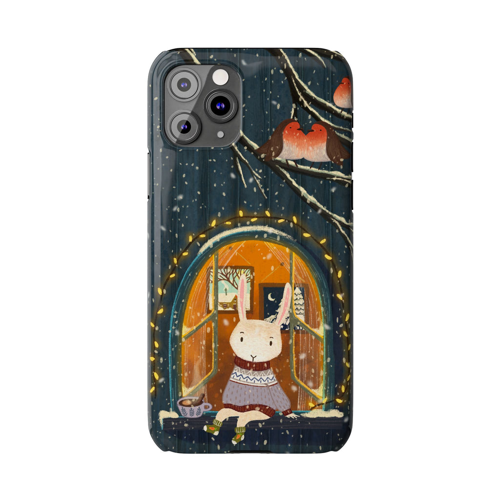 Cozy Animal Phone Case - Whimsical Rabbit Design, Cute Slim Case for Animal Lovers, Perfect Gift for Birthdays, Holidays