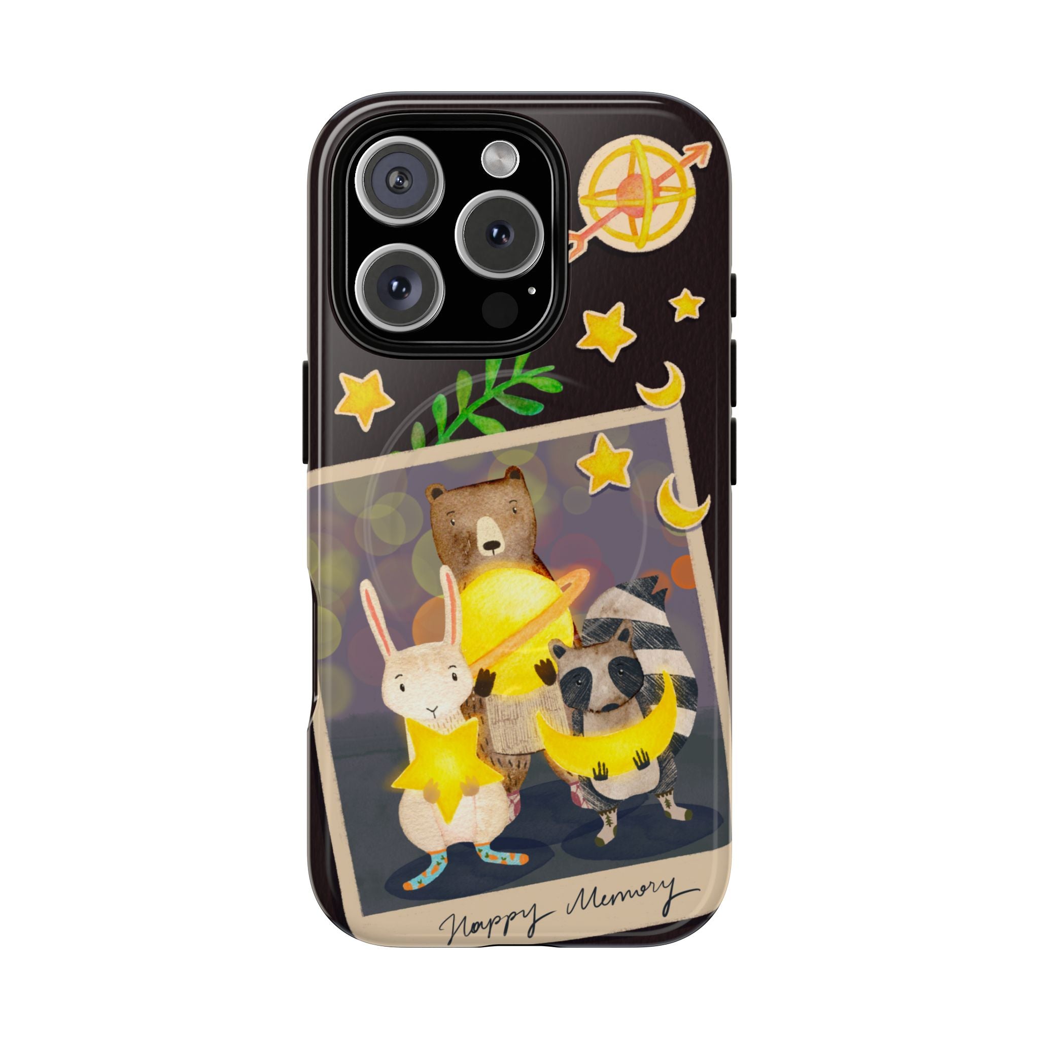 Tough Magnetic Cases, Whimsical Animal Phone Case, Cute Bear Rabbit Raccoon Design, Cute gift for her, Birthdays, iPhone 14 15 16 pro max