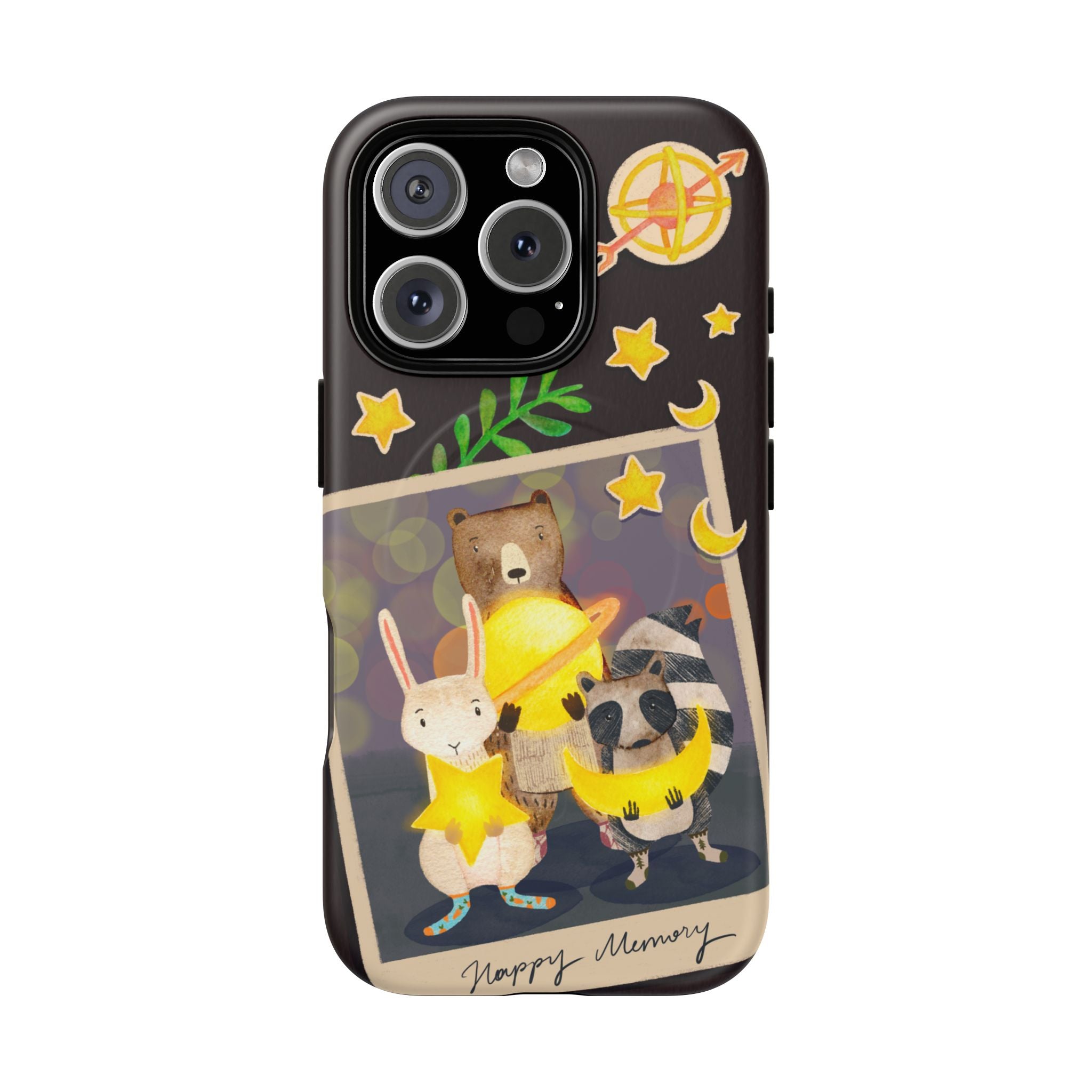 Tough Magnetic Cases, Whimsical Animal Phone Case, Cute Bear Rabbit Raccoon Design, Cute gift for her, Birthdays, iPhone 14 15 16 pro max