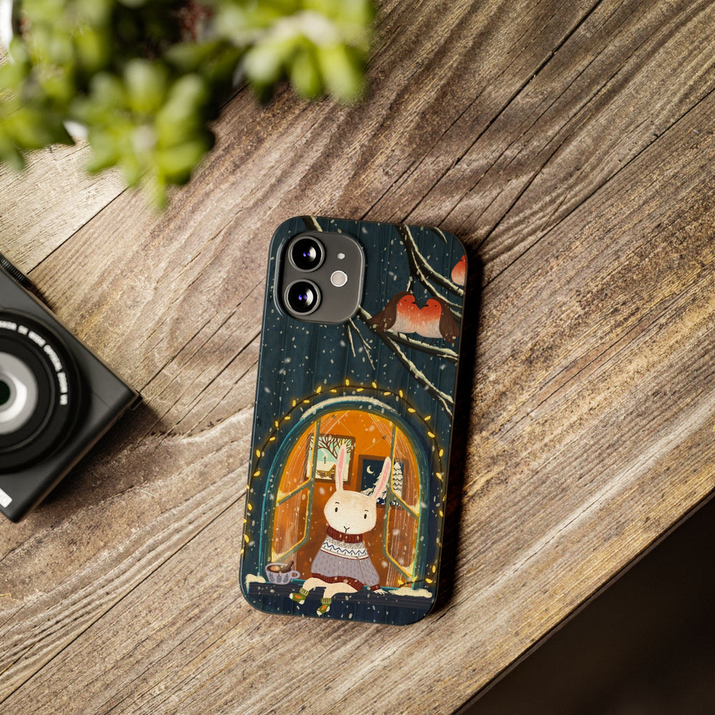 Cozy Animal Phone Case - Whimsical Rabbit Design, Cute Slim Case for Animal Lovers, Perfect Gift for Birthdays, Holidays