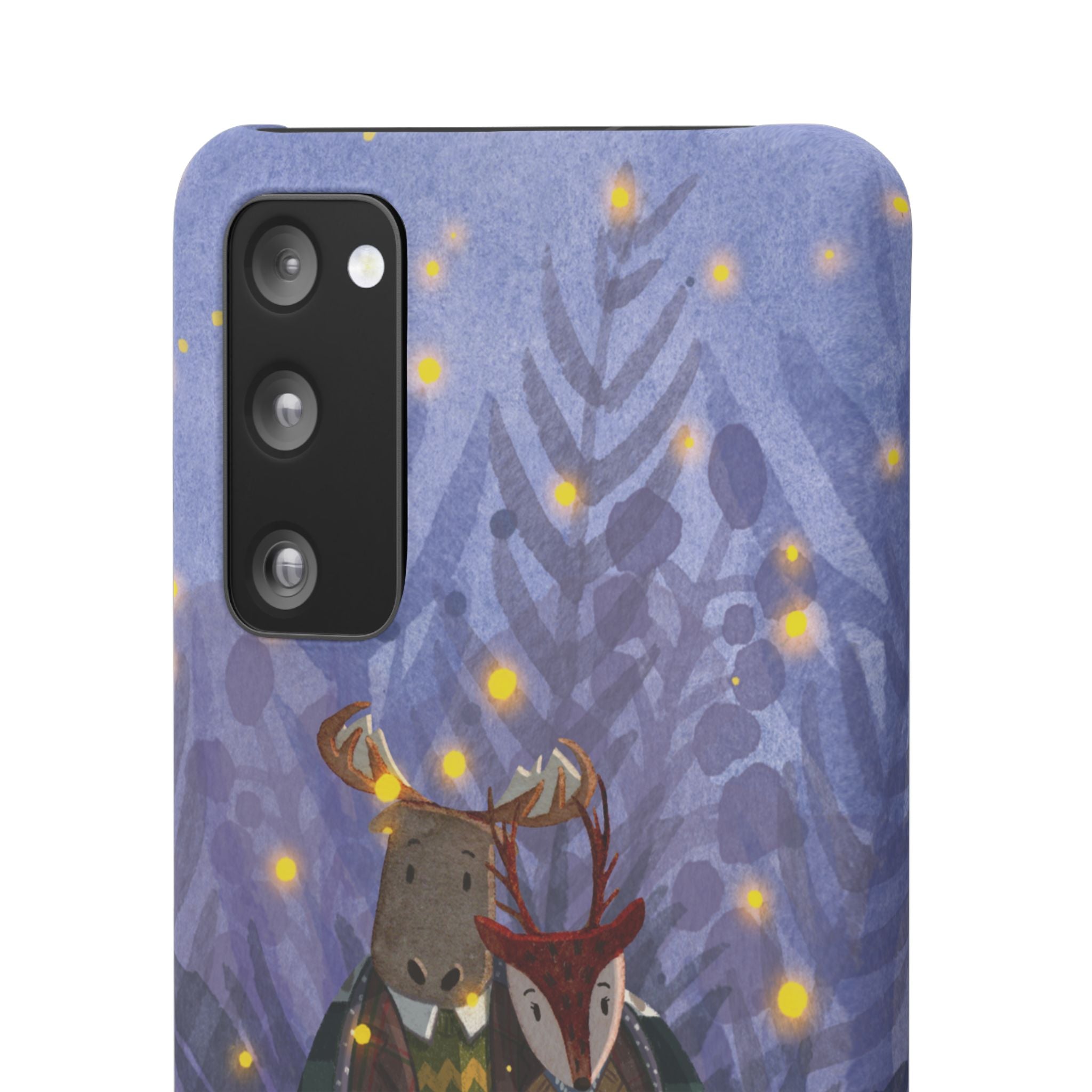 Whimsical Animal Lovers Snap Cases - Cozy Phone Protection, Gift for Nature Lovers, Holiday Decor, Cute Character Design, Animal Couple
