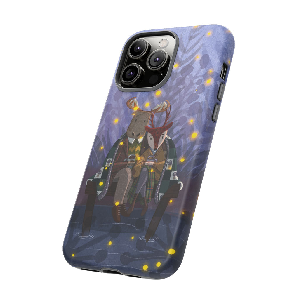 Cozy Couple Phone Case, Cute Animal Lovers Gift, Nature Aesthetic, Perfect for Holidays, Personalized Phone Accessories, Gift for Her