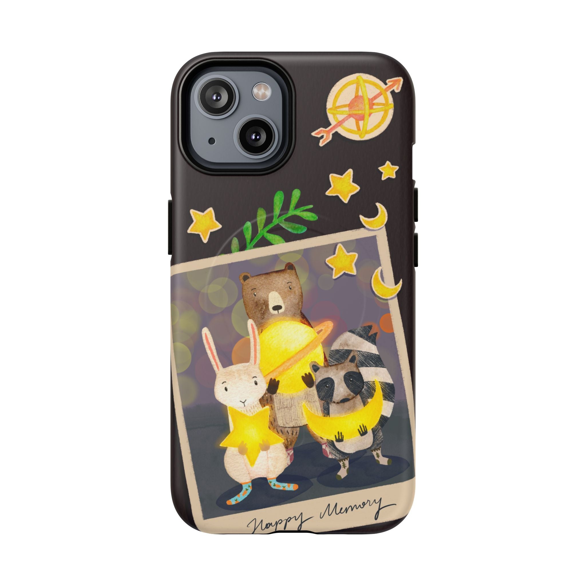 Tough Magnetic Cases, Whimsical Animal Phone Case, Cute Bear Rabbit Raccoon Design, Cute gift for her, Birthdays, iPhone 14 15 16 pro max
