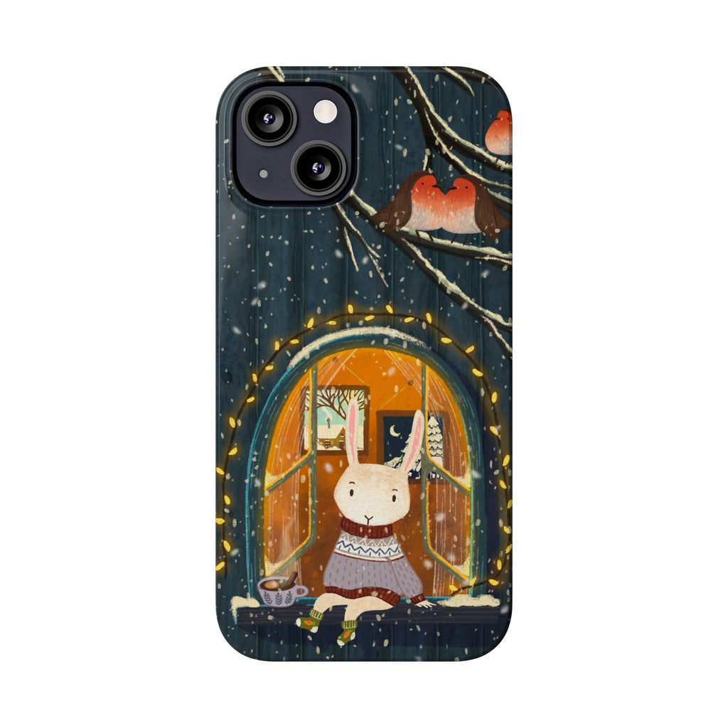 Cozy Animal Phone Case - Whimsical Rabbit Design, Cute Slim Case for Animal Lovers, Perfect Gift for Birthdays, Holidays