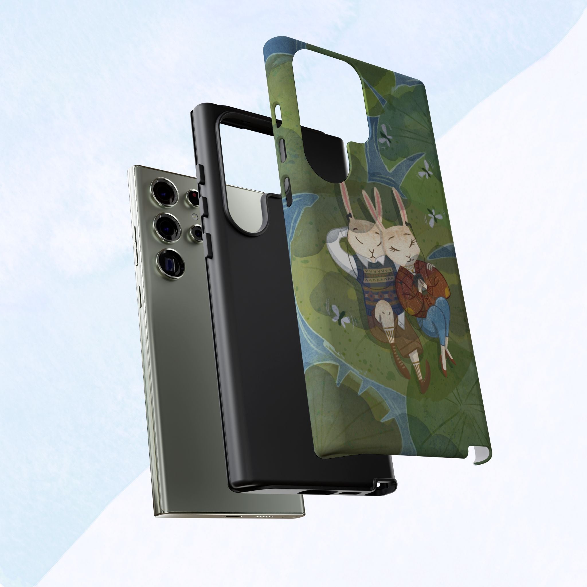 Cute Bunny Phone Case, Rabbit iPhone Cover, Nature Lovers Gift, Animal Lover Accessory, Eco-Friendly Case for Moms