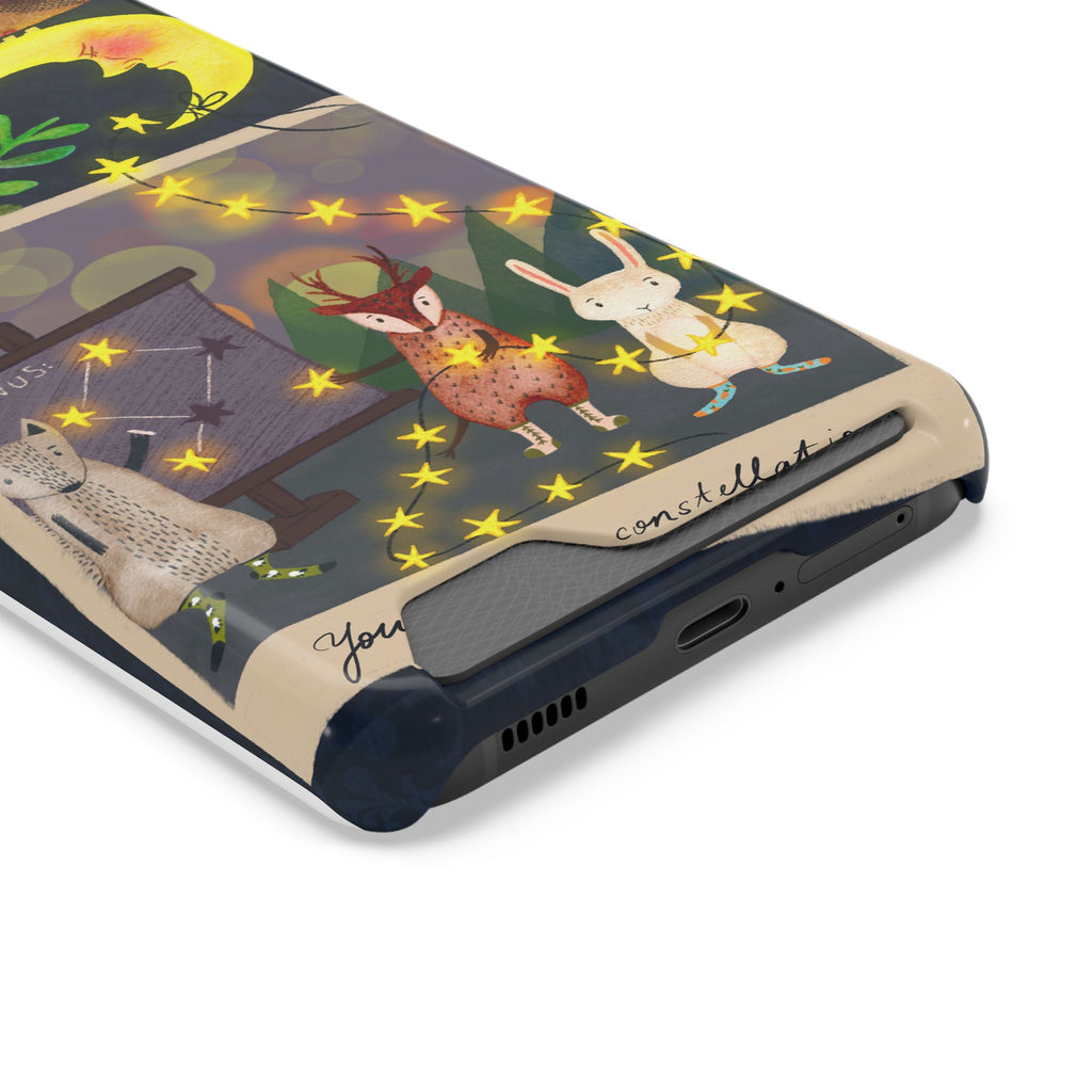 Woodland Astronomy Class Phone Case - Whimsical Forest Animals Learning Constellations - Cute iPhone 13/Samsung Case