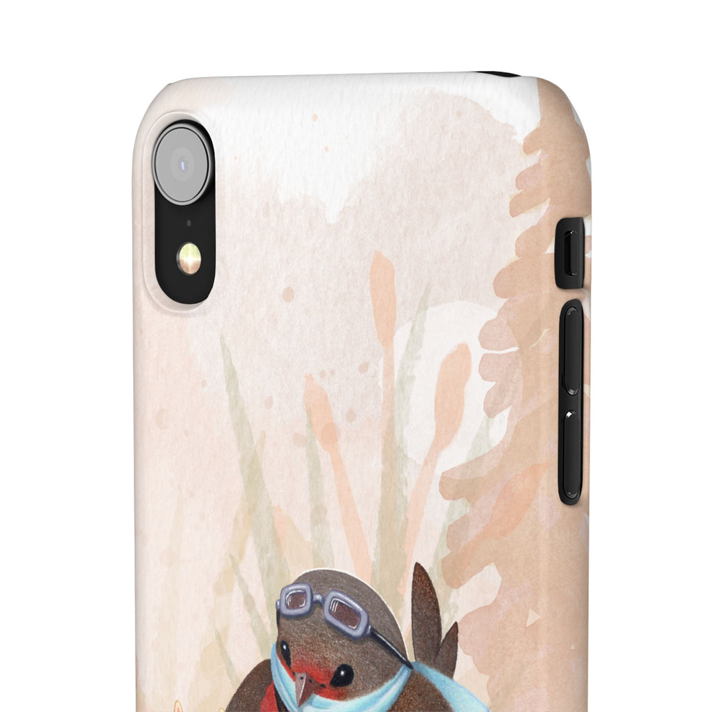 Whimsical Animal Snap Cases, Cute Phone Case, Handmade Bird and Bunny Design, Gift for Animal Lovers, Unique Smartphone Cover