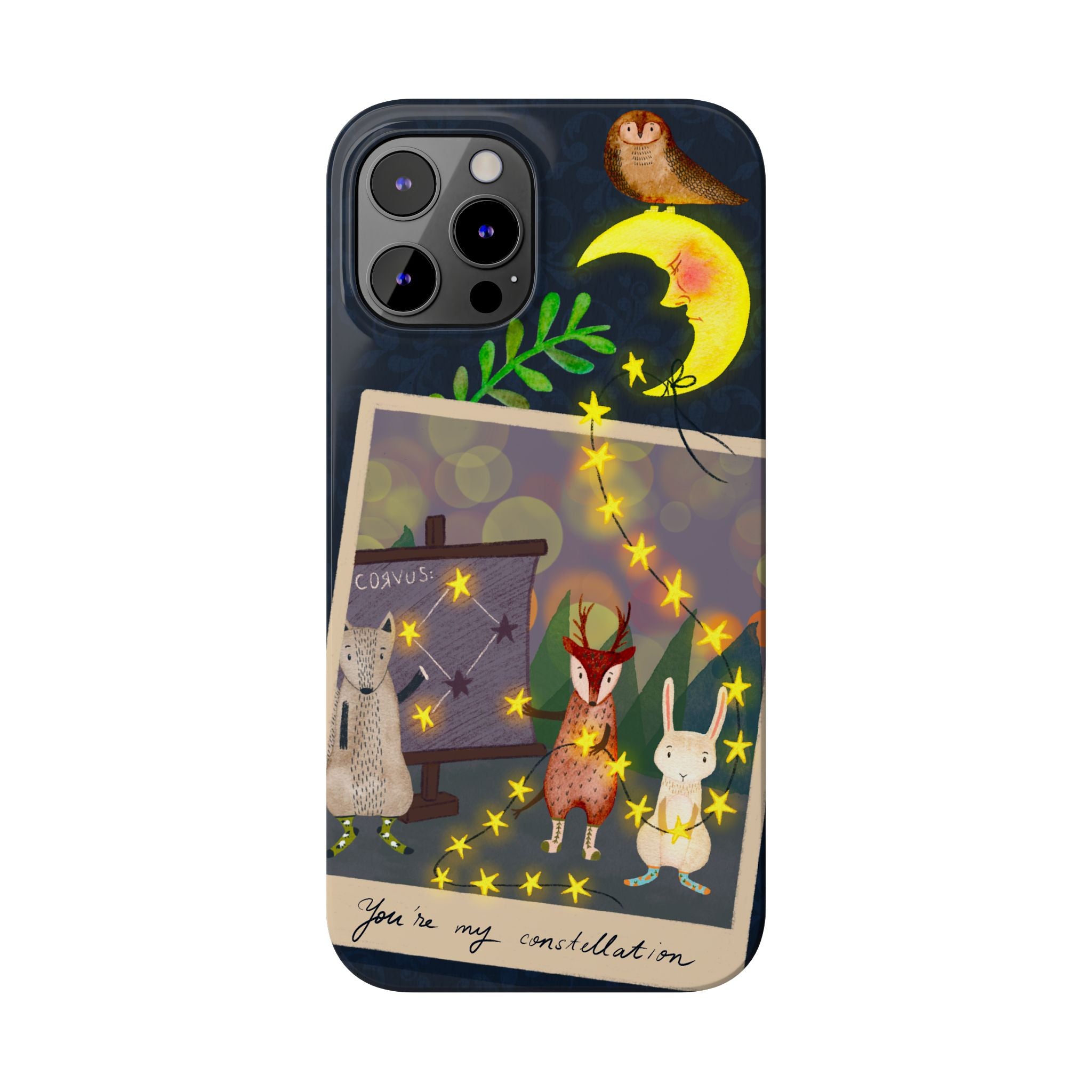 Constellation Friends iPhone Case, Starlit Woodland Photo Cover, Cute Gift for Birthday, Kawaii Design, iPhone 7 8 X XR XS 11 12 13 14 15 16