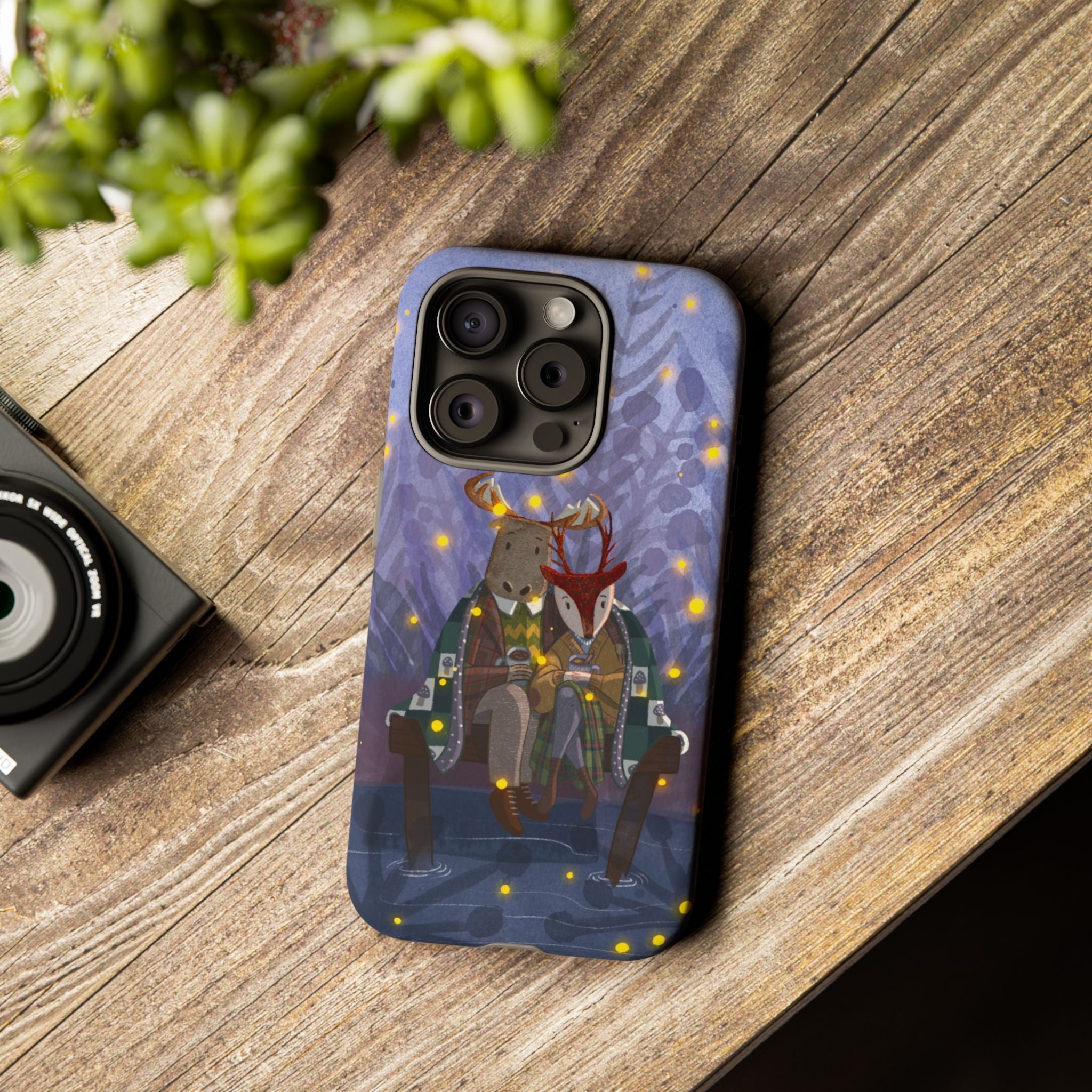 Cozy Couple Phone Case, Cute Animal Lovers Gift, Nature Aesthetic, Perfect for Holidays, Personalized Phone Accessories, Gift for Her
