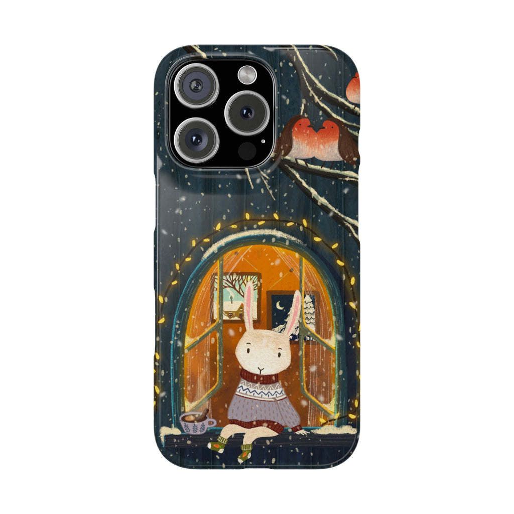 Cozy Animal Phone Case - Whimsical Rabbit Design, Cute Slim Case for Animal Lovers, Perfect Gift for Birthdays, Holidays