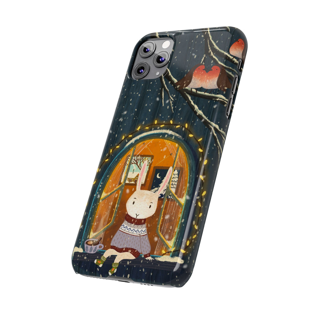 Cozy Animal Phone Case - Whimsical Rabbit Design, Cute Slim Case for Animal Lovers, Perfect Gift for Birthdays, Holidays
