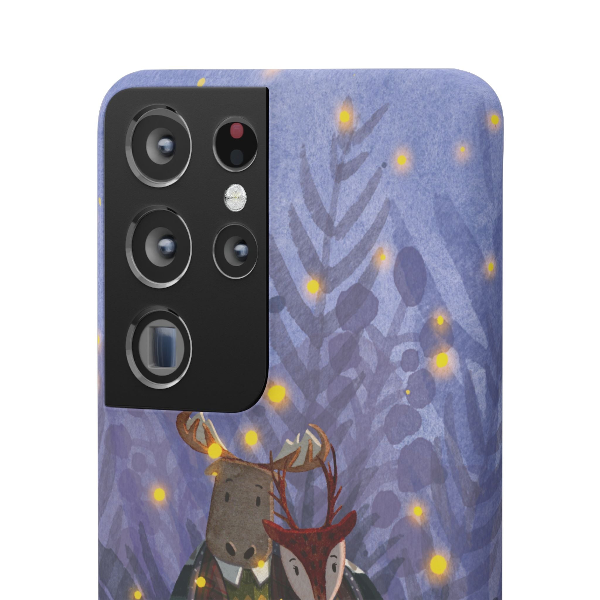 Whimsical Animal Lovers Snap Cases - Cozy Phone Protection, Gift for Nature Lovers, Holiday Decor, Cute Character Design, Animal Couple