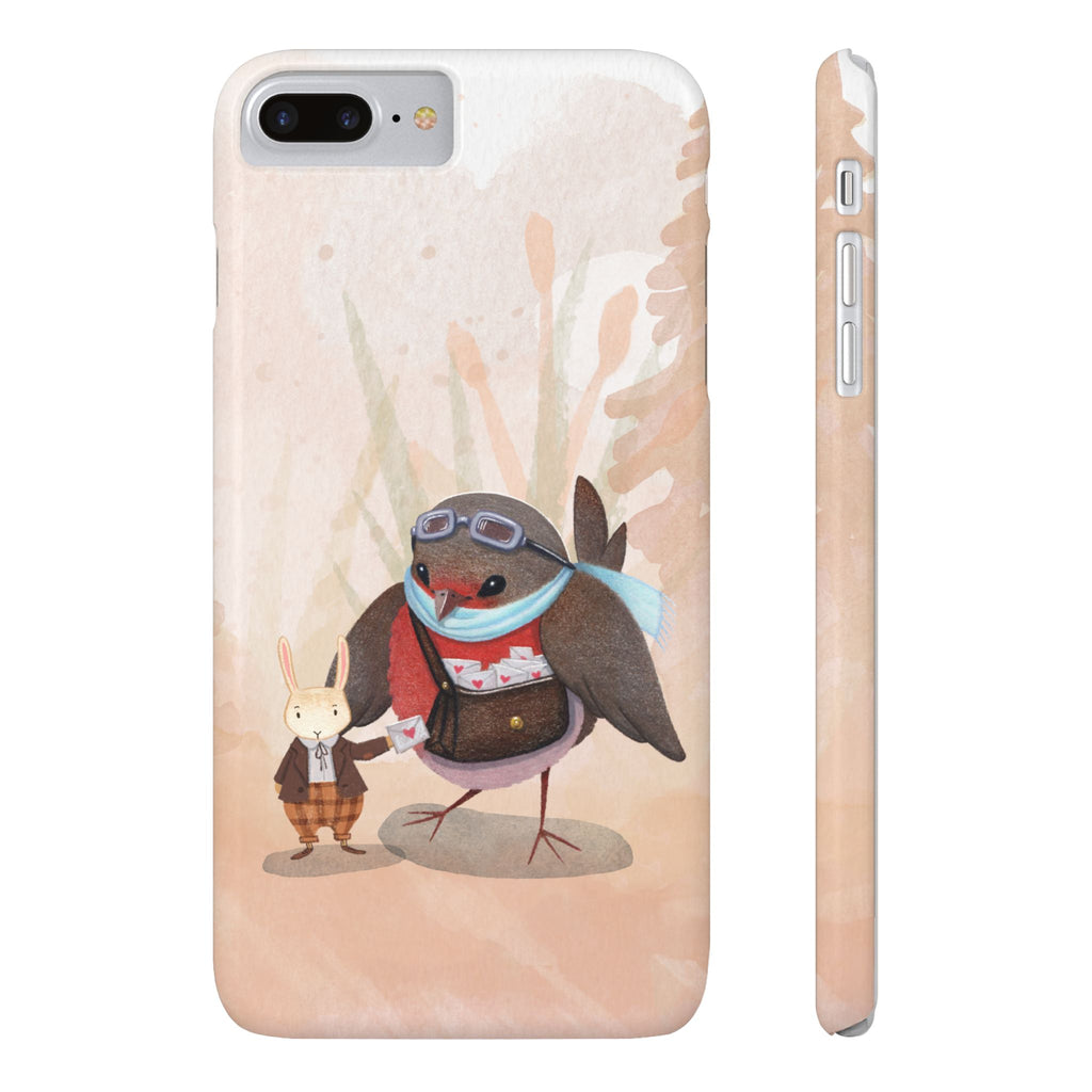 Whimsical Animal Slim Phone Cases - Cute Bird and Rabbit Design, Perfect for Animal Lovers, Gifts for Kids and Teens, Ideal for Birthdays,