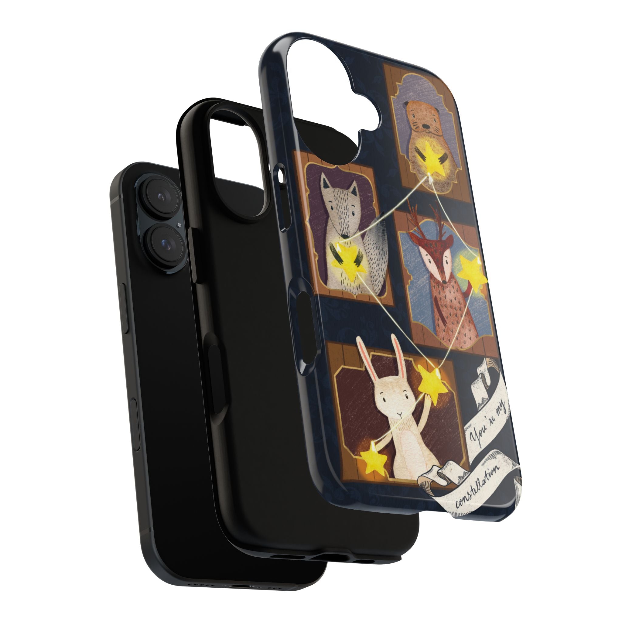 Tough Cases, Animals & Stars Design, Cute iPhone Gift, Nature Lover, Birthday, Animal Lover, iPhone 16 15 14 13 12 11 X XR 8