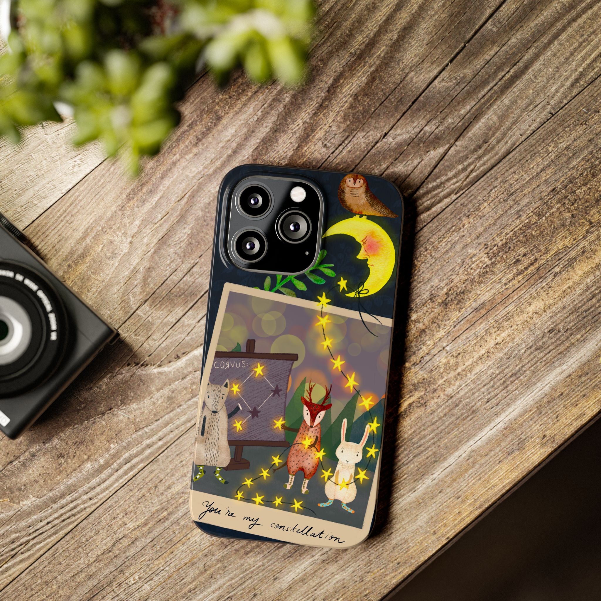 Constellation Friends iPhone Case, Starlit Woodland Photo Cover, Cute Gift for Birthday, Kawaii Design, iPhone 7 8 X XR XS 11 12 13 14 15 16