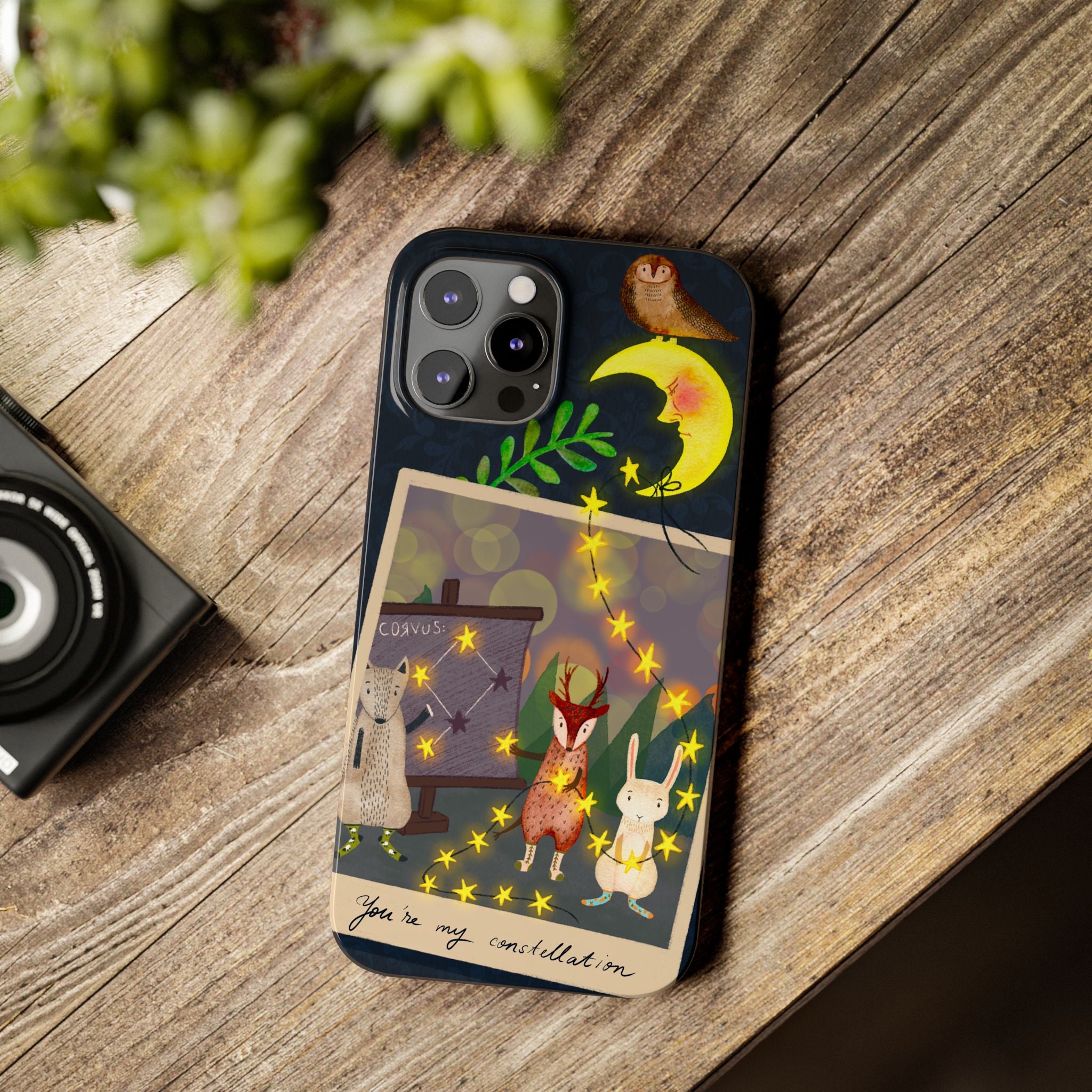 Constellation Friends iPhone Case, Starlit Woodland Photo Cover, Cute Gift for Birthday, Kawaii Design, iPhone 7 8 X XR XS 11 12 13 14 15 16