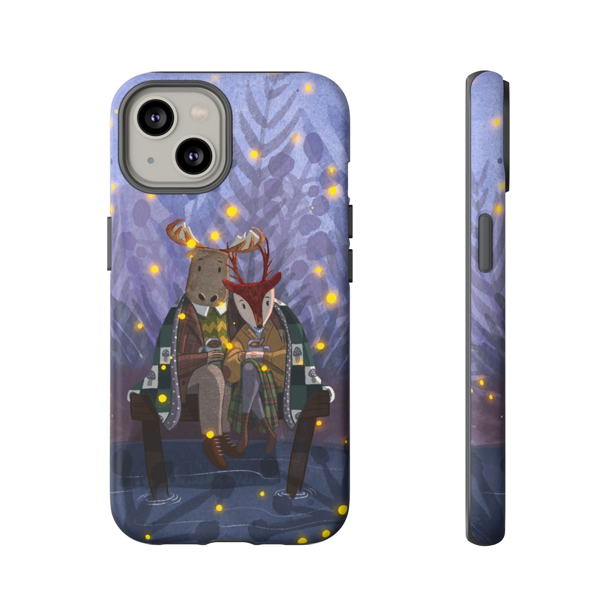 Cozy Couple Phone Case, Cute Animal Lovers Gift, Nature Aesthetic, Perfect for Holidays, Personalized Phone Accessories, Gift for Her
