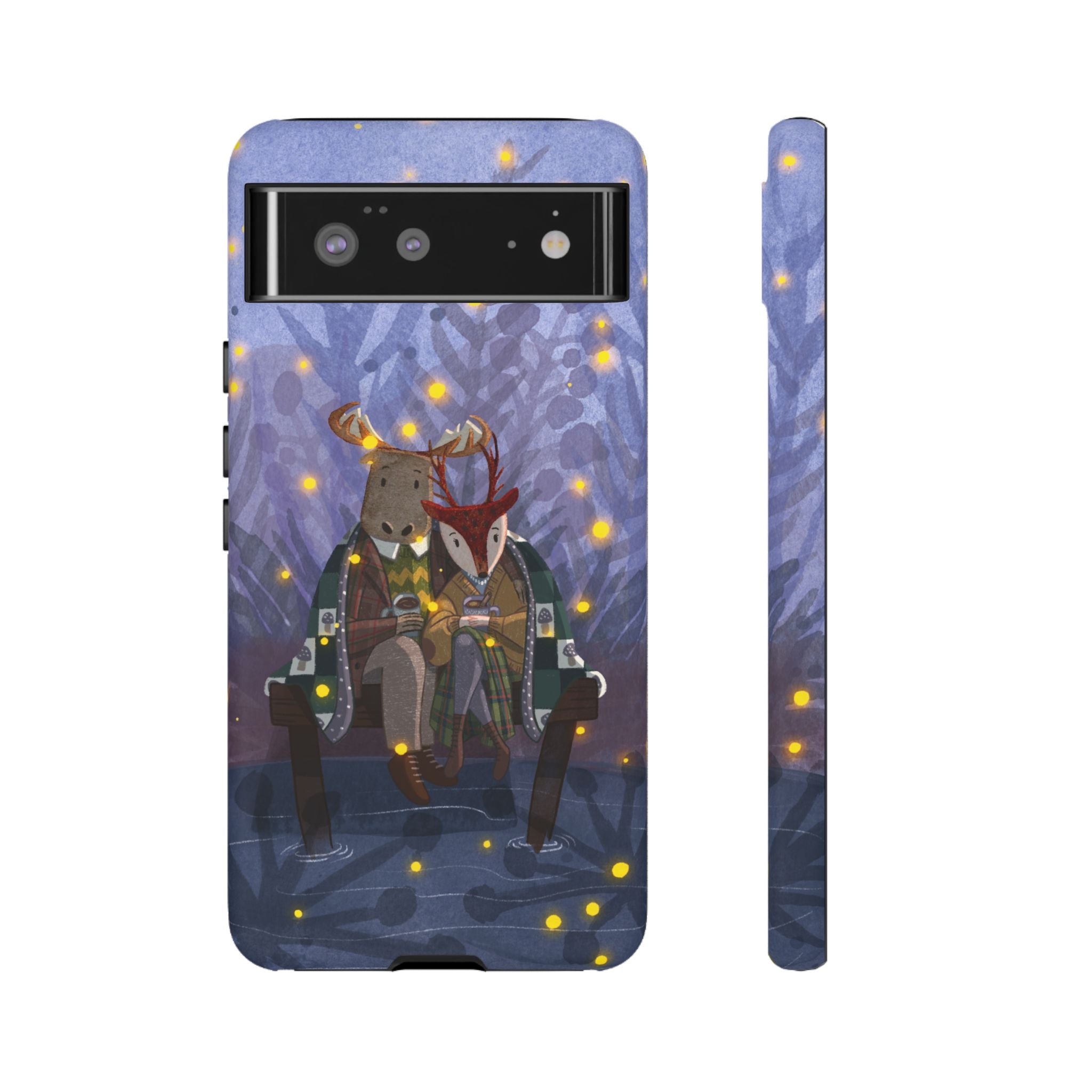 Cozy Couple Phone Case, Cute Animal Lovers Gift, Nature Aesthetic, Perfect for Holidays, Personalized Phone Accessories, Gift for Her