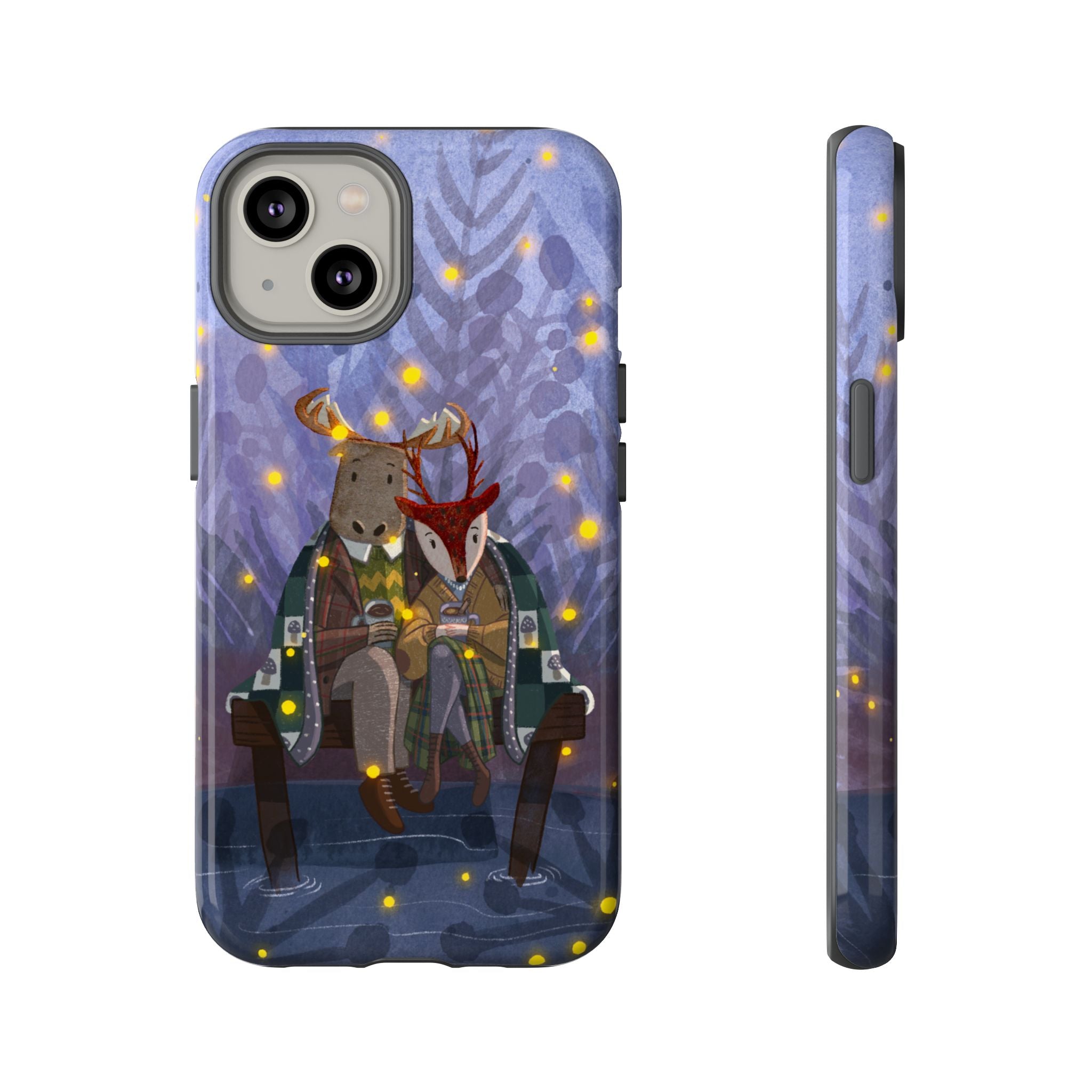 Cozy Couple Phone Case, Cute Animal Lovers Gift, Nature Aesthetic, Perfect for Holidays, Personalized Phone Accessories, Gift for Her