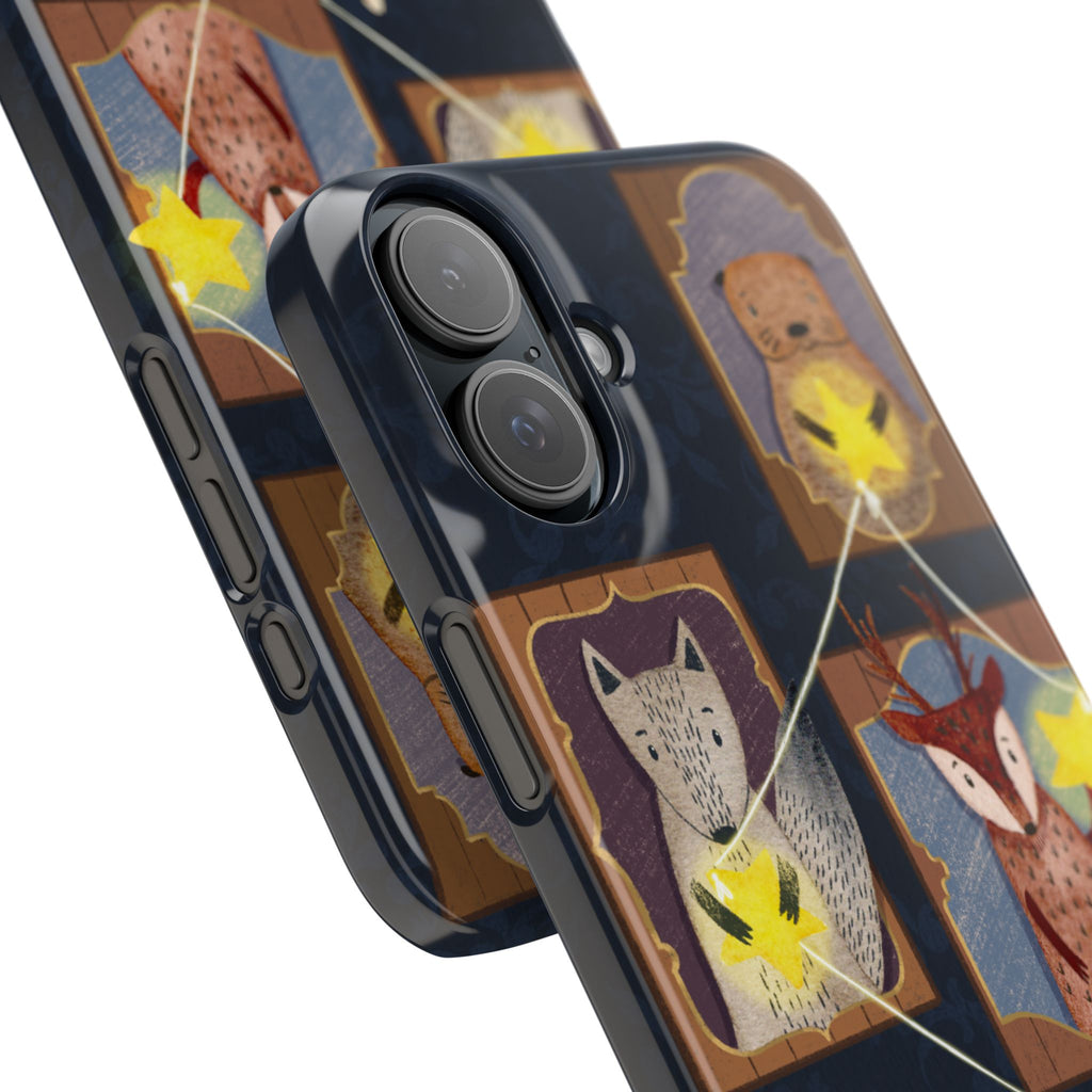 Constellation Friends Slim Case, Woodland Portrait iPhone Cover, Star Collector Design, Cute Kawaii Gift, Phone 8 9 X XR 11 12 13 14 15 16