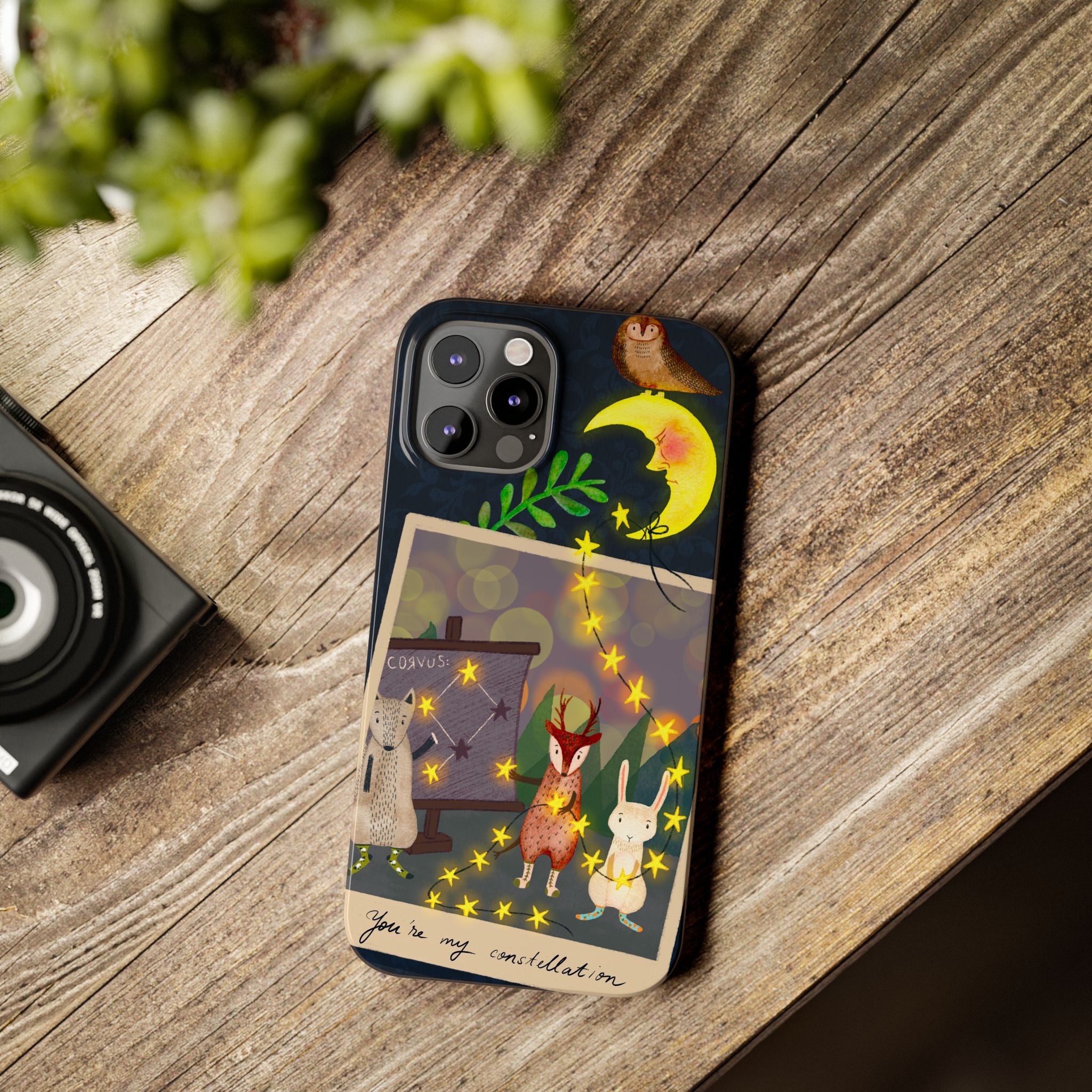 Constellation Friends iPhone Case, Starlit Woodland Photo Cover, Cute Gift for Birthday, Kawaii Design, iPhone 7 8 X XR XS 11 12 13 14 15 16