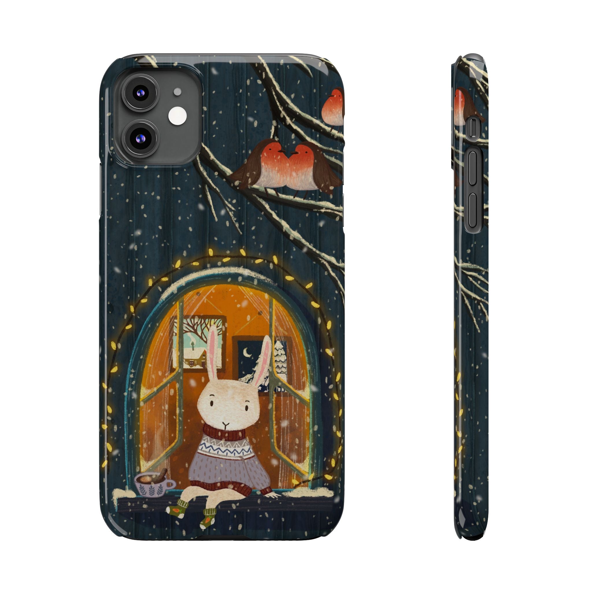 Cozy Animal Phone Case - Whimsical Rabbit Design, Cute Slim Case for Animal Lovers, Perfect Gift for Birthdays, Holidays