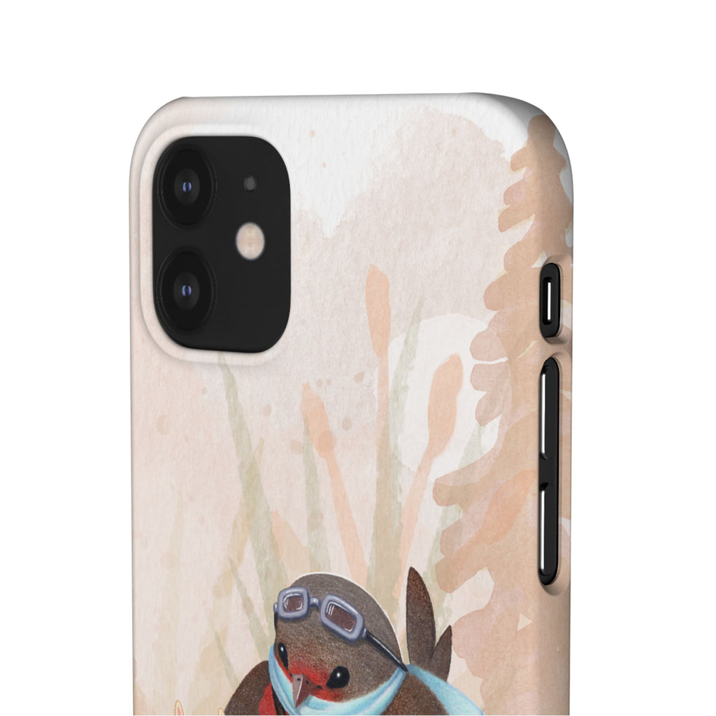Whimsical Animal Snap Cases, Cute Phone Case, Handmade Bird and Bunny Design, Gift for Animal Lovers, Unique Smartphone Cover