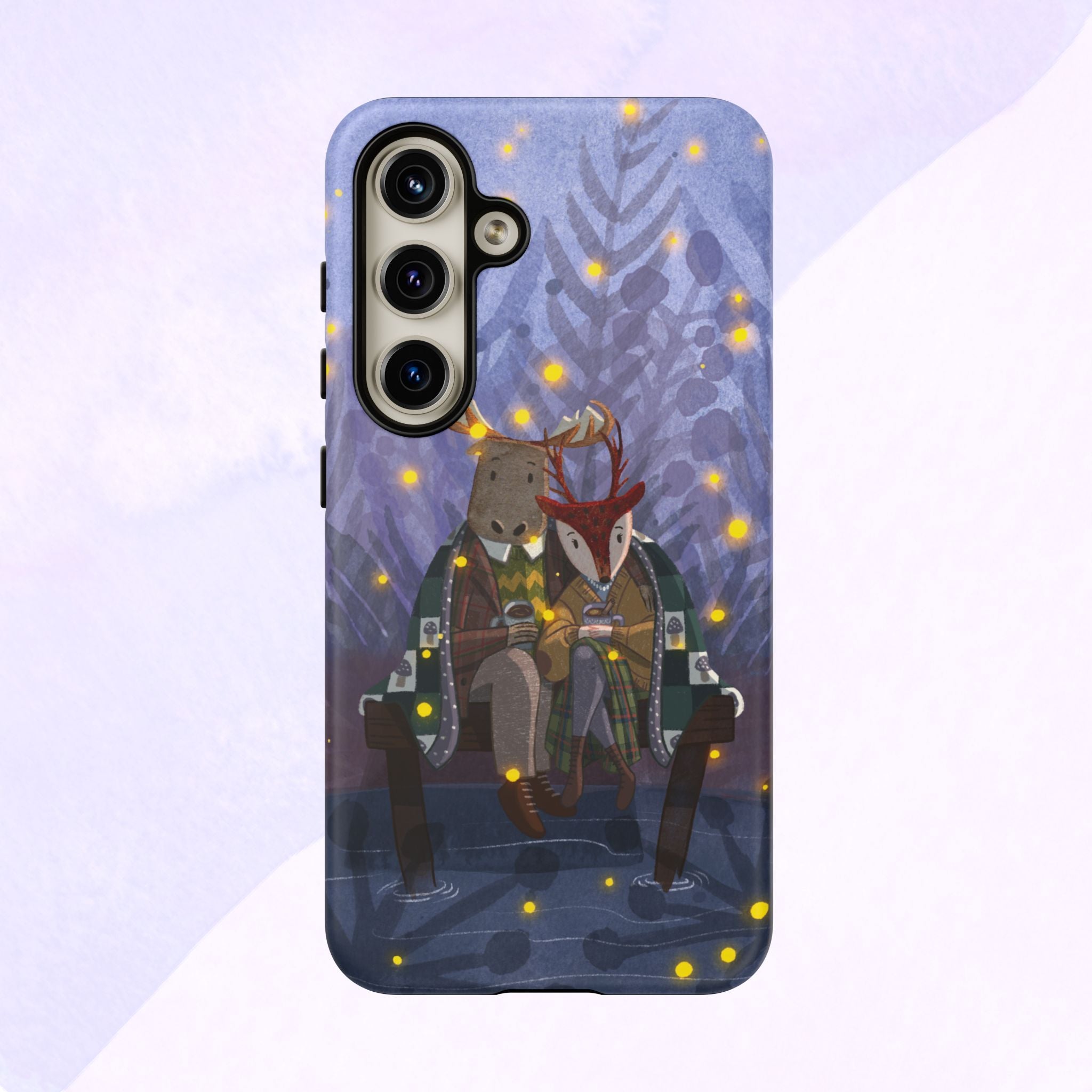 Cozy Couple Phone Case, Cute Animal Lovers Gift, Nature Aesthetic, Perfect for Holidays, Personalized Phone Accessories, Gift for Her