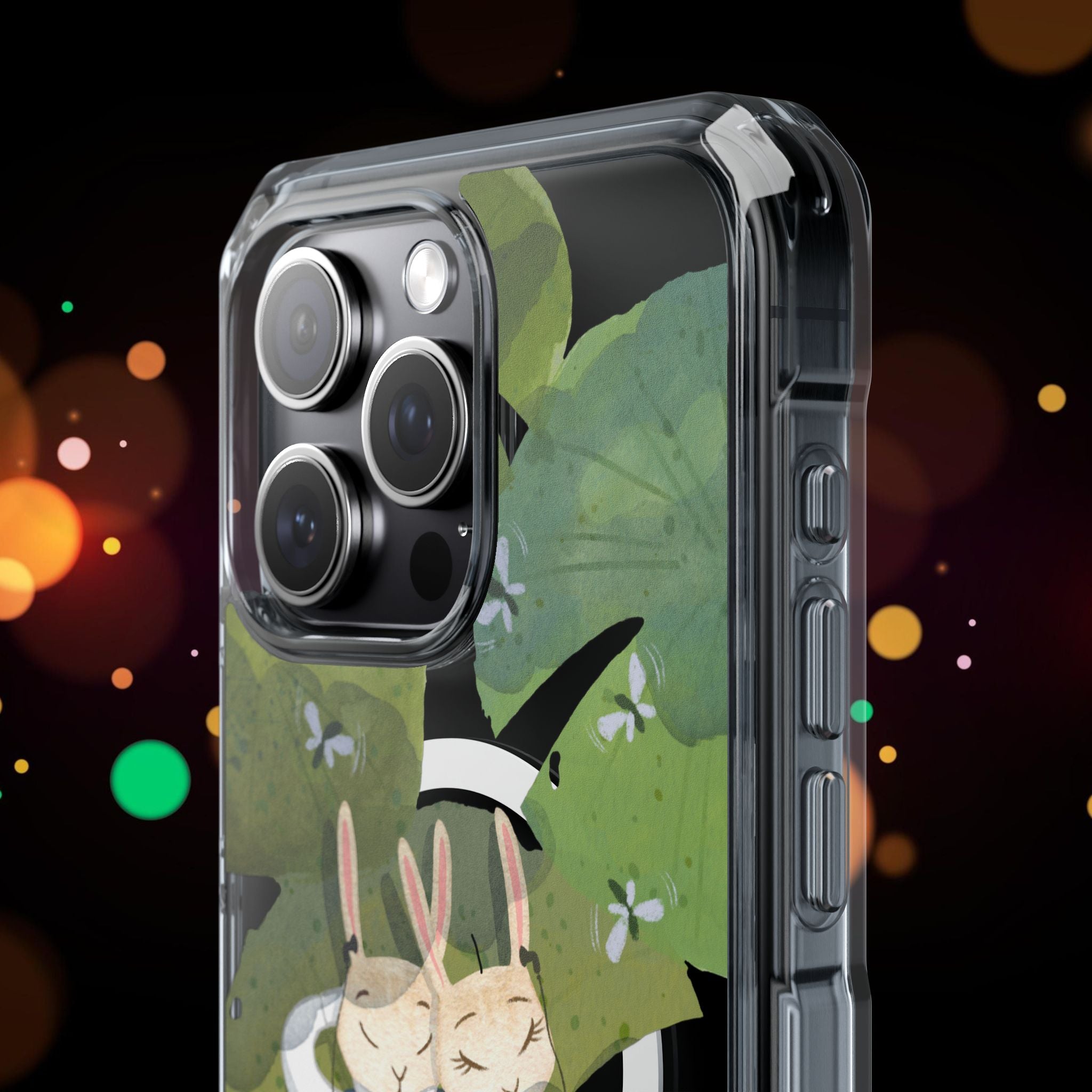 Cute Animal Lovers Phone Case, Magnetic Clear Impact Cases for Nature Enthusiasts, Eco-Friendly Gift, Cute Bunny Design, Unique Phone Cover