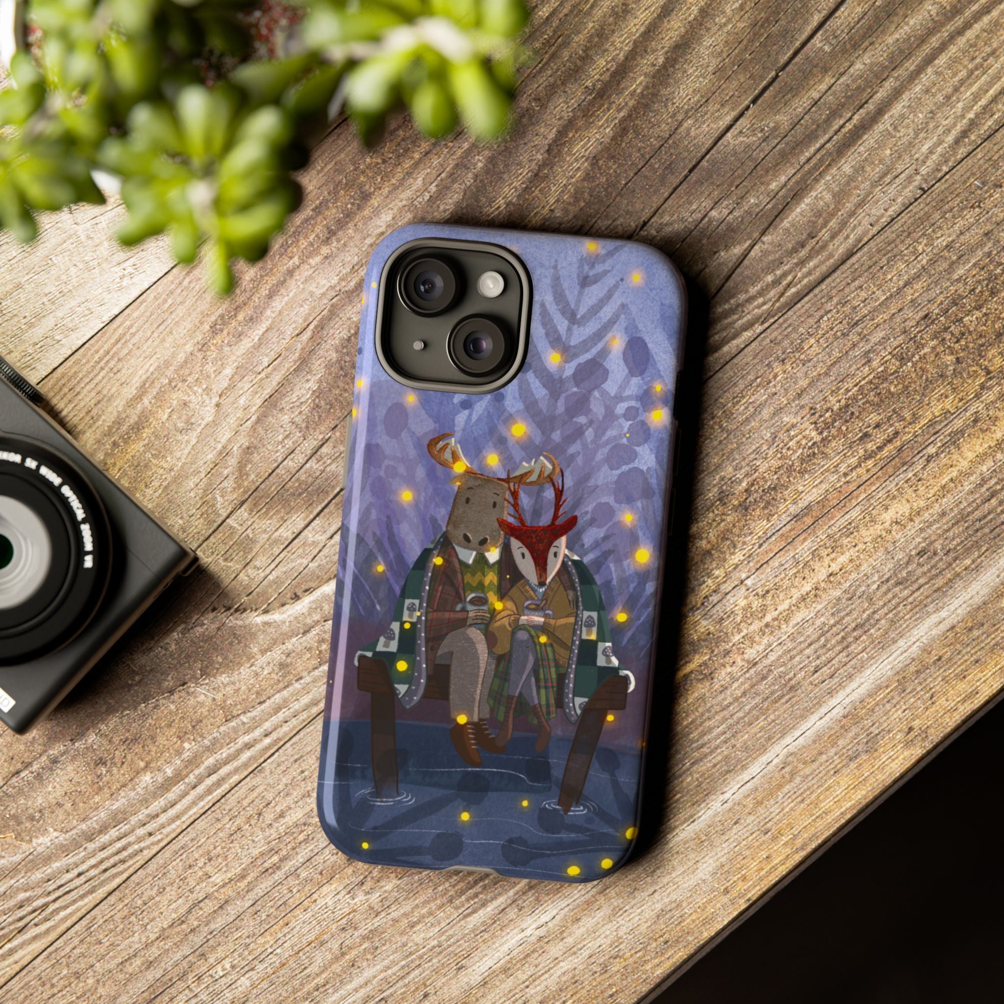 Cozy Couple Phone Case, Cute Animal Lovers Gift, Nature Aesthetic, Perfect for Holidays, Personalized Phone Accessories, Gift for Her