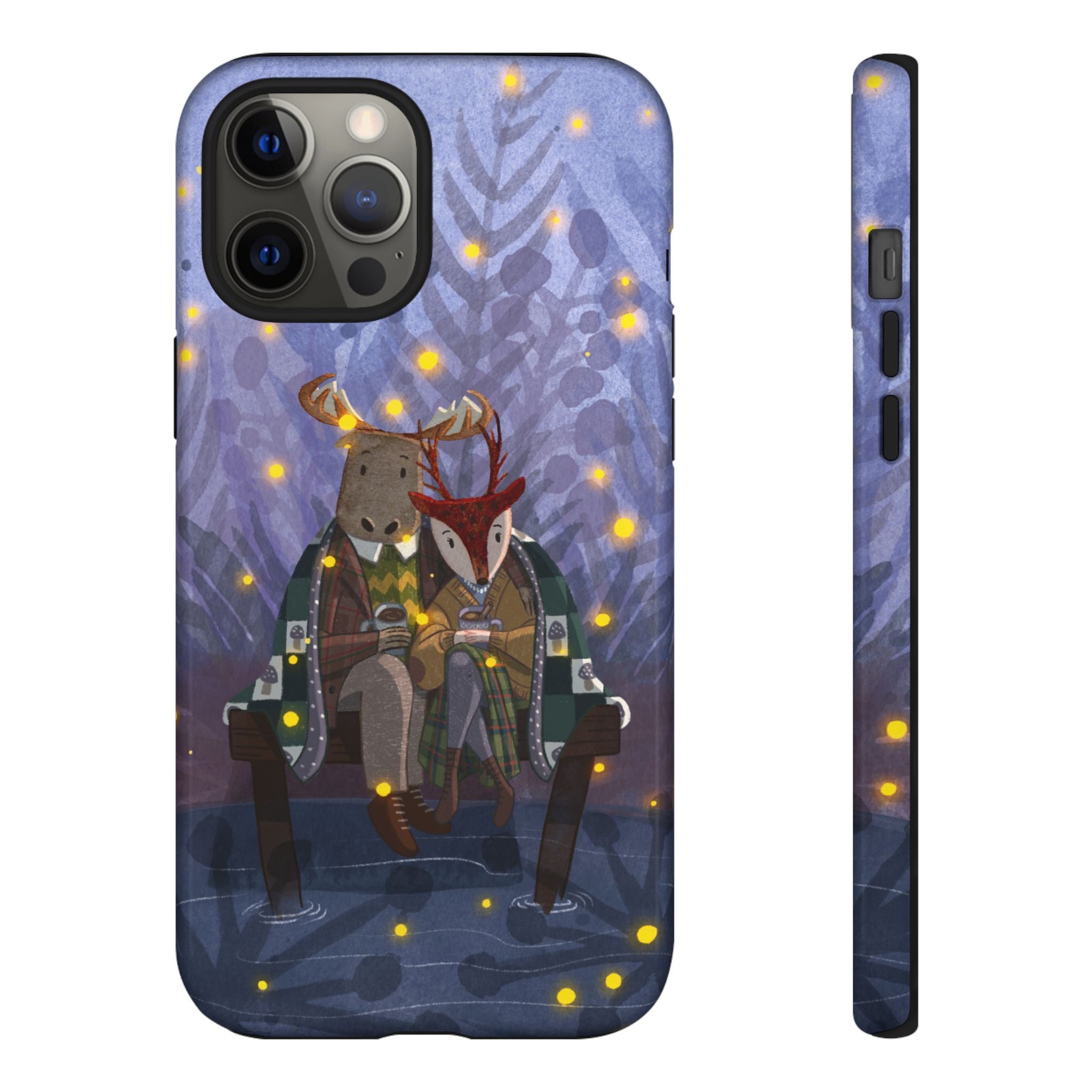 Cozy Couple Phone Case, Cute Animal Lovers Gift, Nature Aesthetic, Perfect for Holidays, Personalized Phone Accessories, Gift for Her