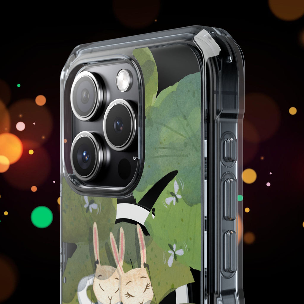 Cute Animal Lovers Phone Case, Magnetic Clear Impact Cases for Nature Enthusiasts, Eco-Friendly Gift, Cute Bunny Design, Unique Phone Cover