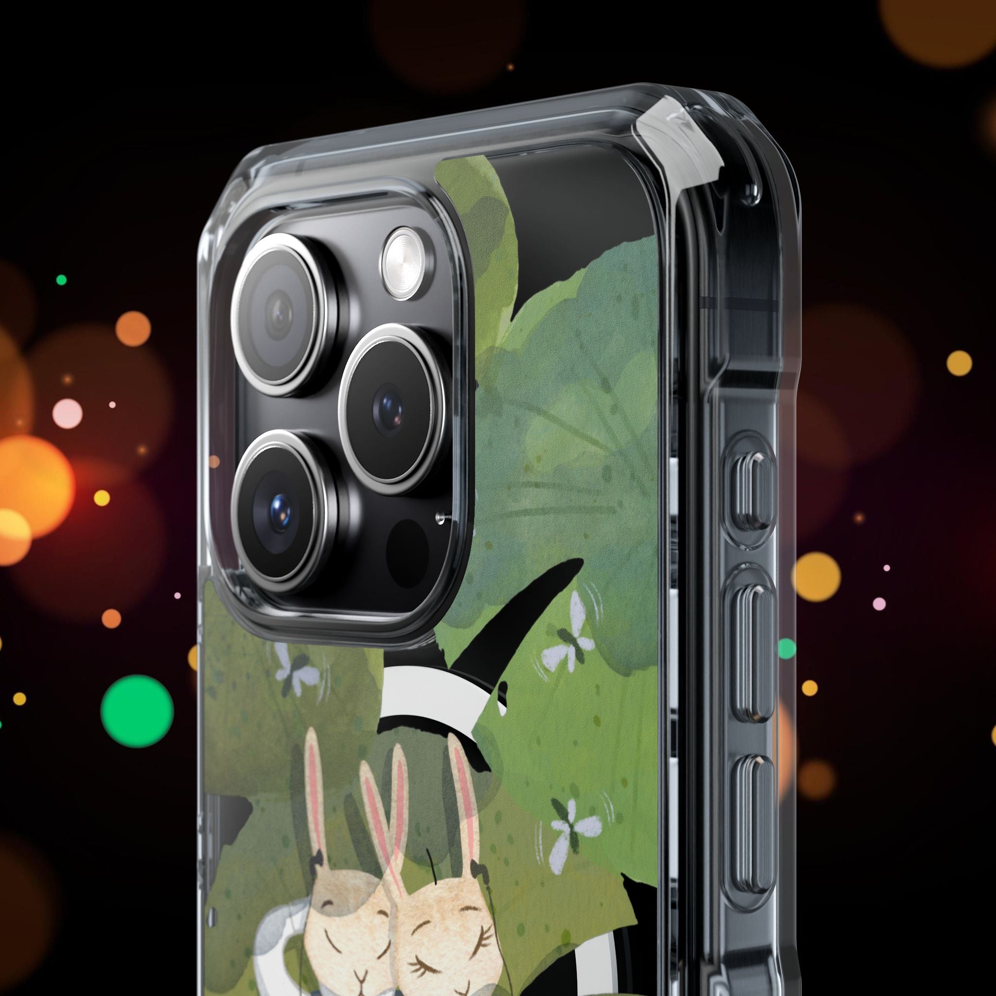 Cute Animal Lovers Phone Case, Magnetic Clear Impact Cases for Nature Enthusiasts, Eco-Friendly Gift, Cute Bunny Design, Unique Phone Cover