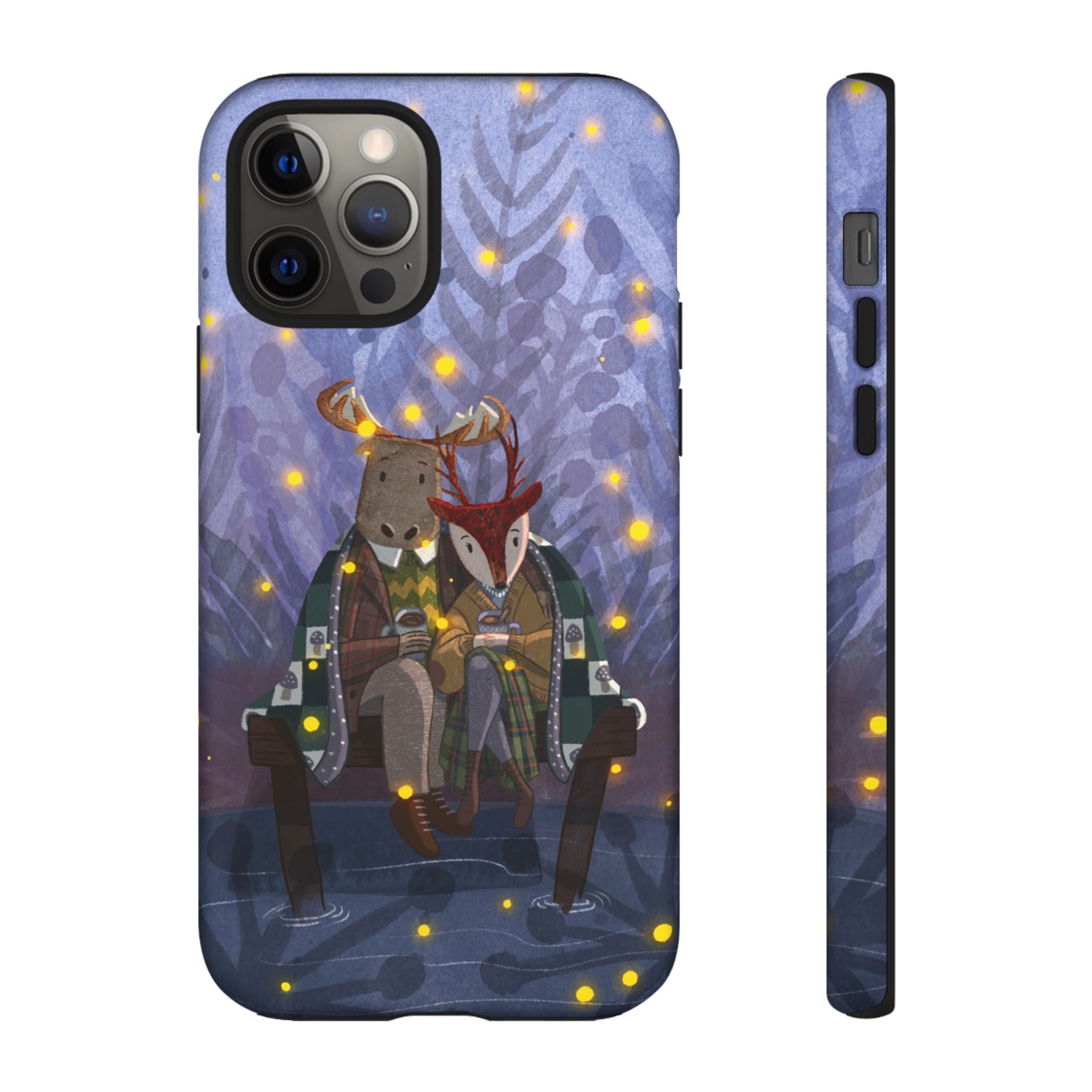 Cozy Couple Phone Case, Cute Animal Lovers Gift, Nature Aesthetic, Perfect for Holidays, Personalized Phone Accessories, Gift for Her