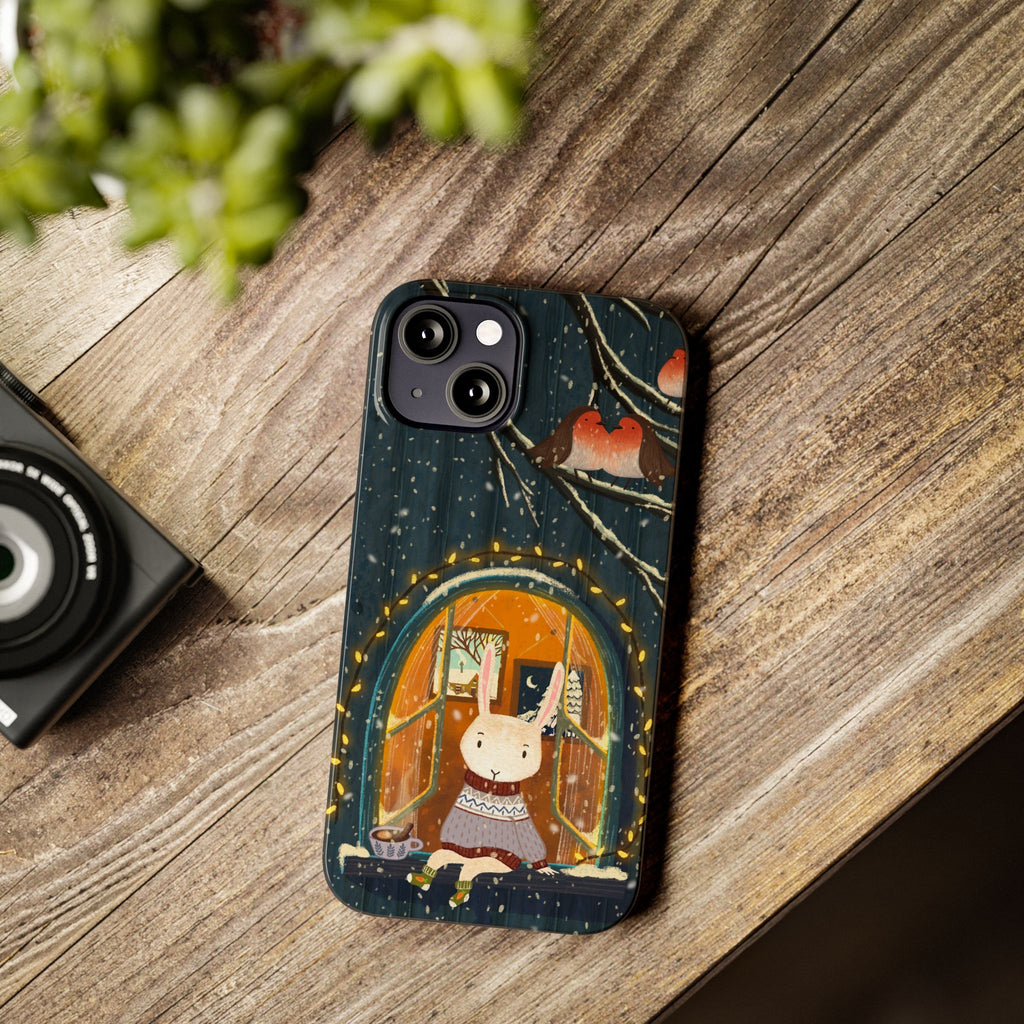 Cozy Animal Phone Case - Whimsical Rabbit Design, Cute Slim Case for Animal Lovers, Perfect Gift for Birthdays, Holidays