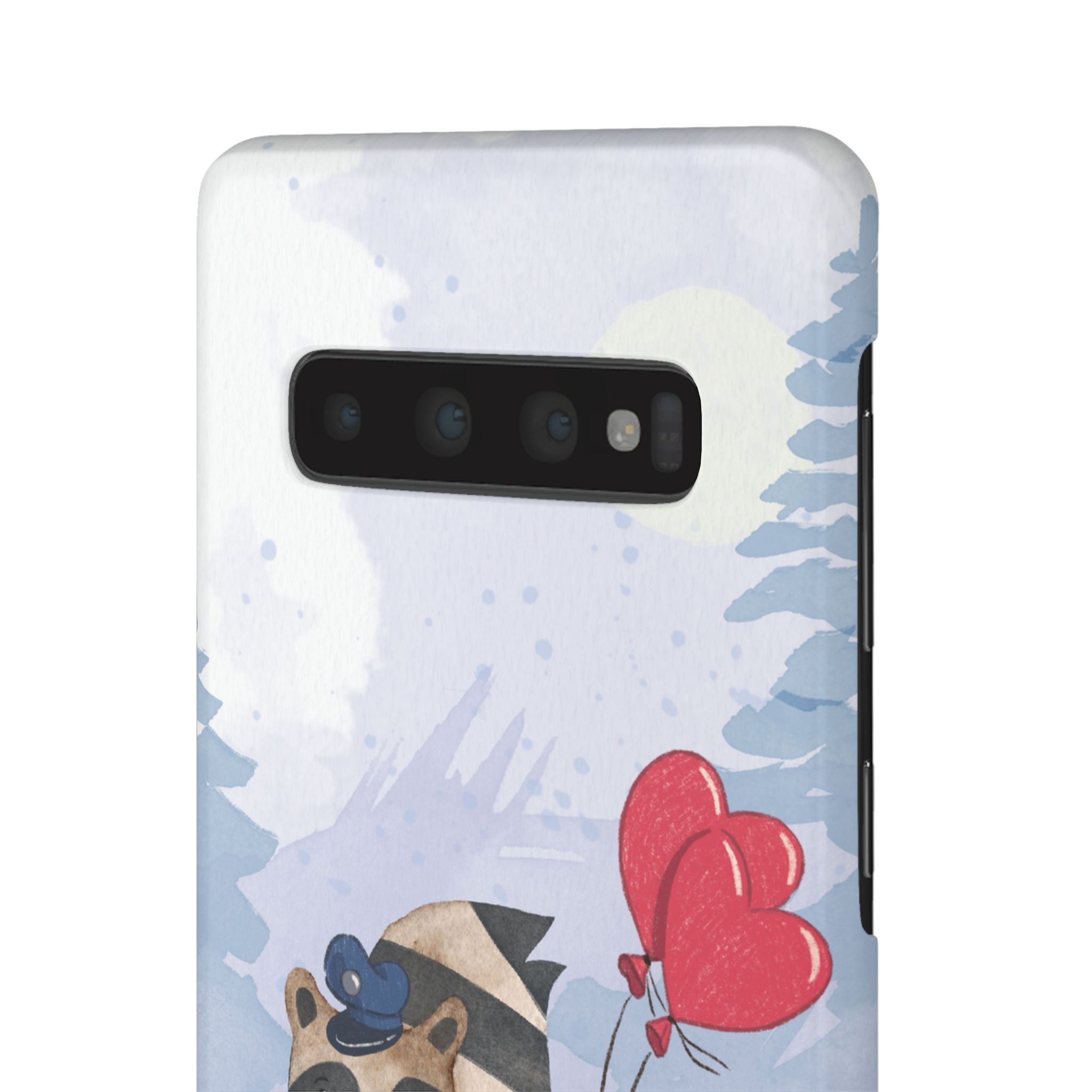 Whimsical Animal Snap Case with Love Balloons, Cute Phone Case, Valentine's Day Gift, Animal Lover Accessory, Creative Phone Cover