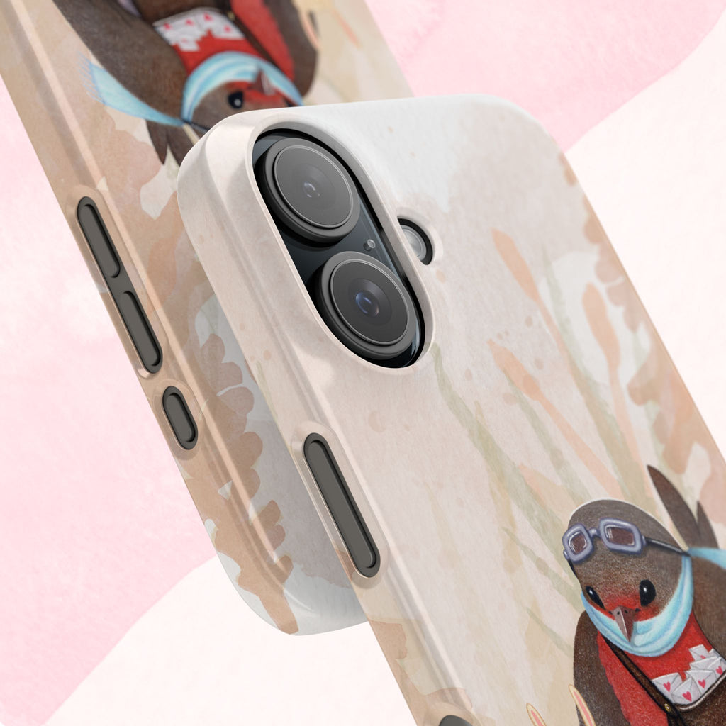 Whimsical Animal Slim Phone Cases - Cute Bird and Rabbit Design, Perfect for Animal Lovers, Gifts for Kids and Teens, Ideal for Birthdays,