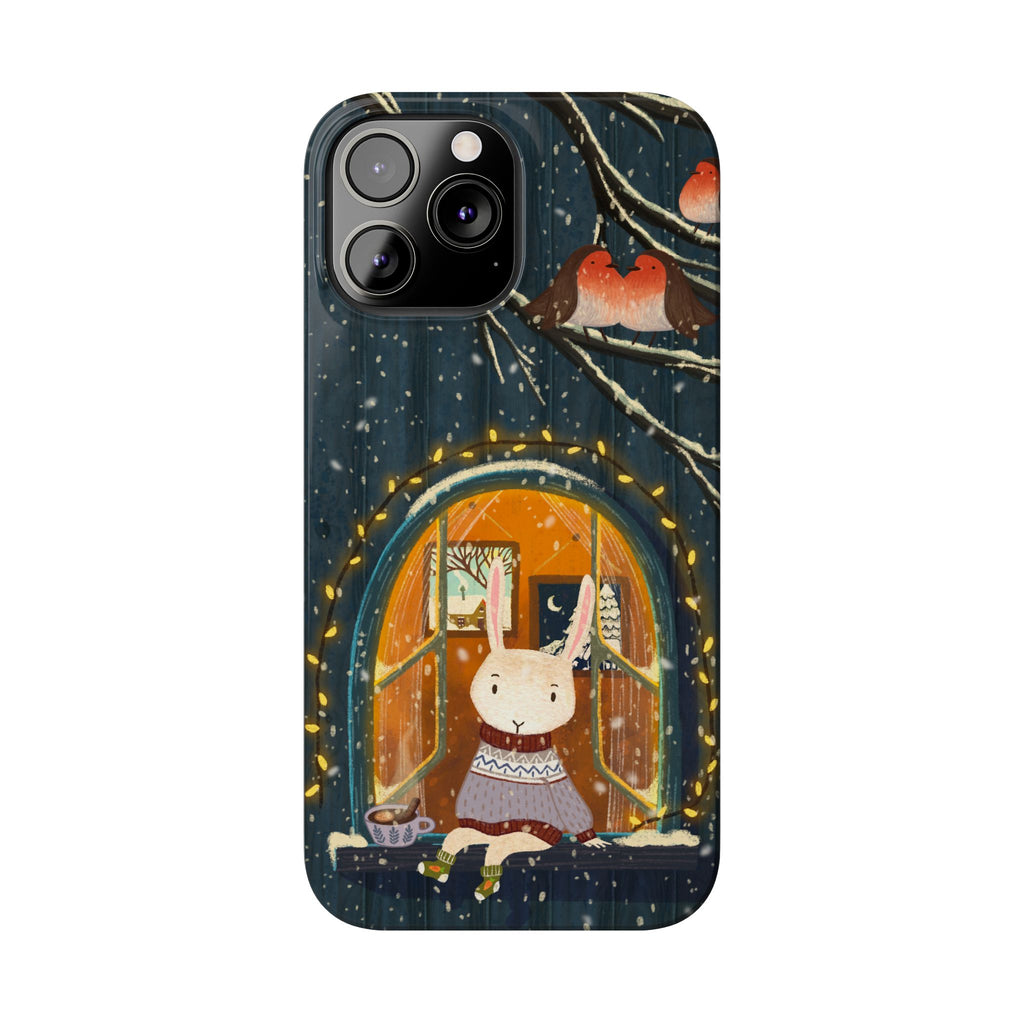 Cozy Animal Phone Case - Whimsical Rabbit Design, Cute Slim Case for Animal Lovers, Perfect Gift for Birthdays, Holidays