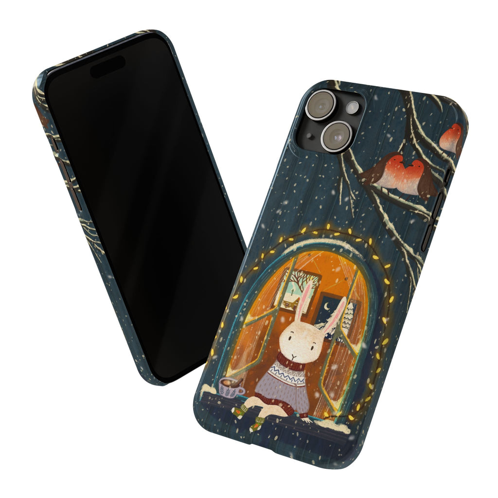 Cozy Animal Phone Case - Whimsical Rabbit Design, Cute Slim Case for Animal Lovers, Perfect Gift for Birthdays, Holidays