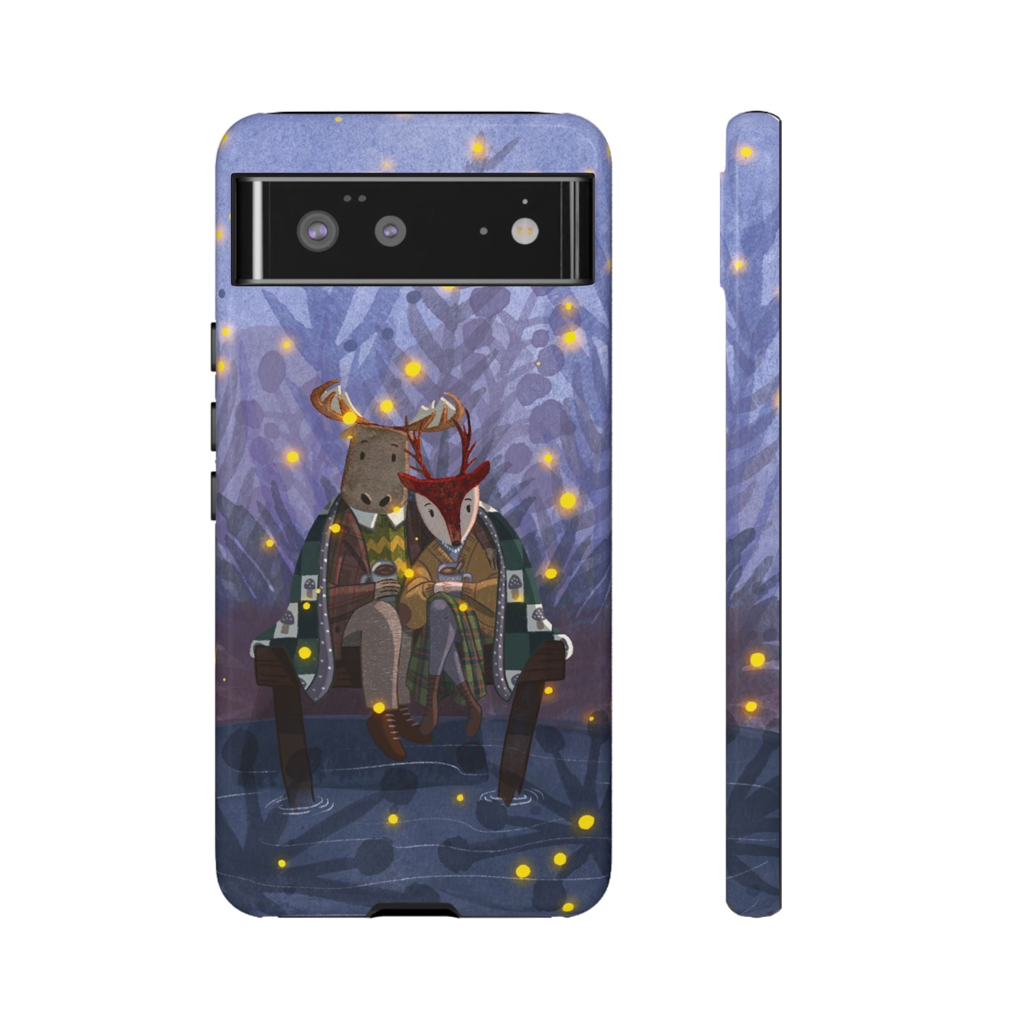Cozy Couple Phone Case, Cute Animal Lovers Gift, Nature Aesthetic, Perfect for Holidays, Personalized Phone Accessories, Gift for Her
