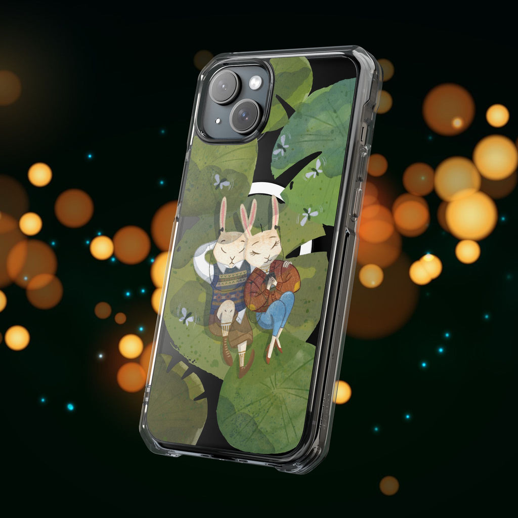 Cute Animal Lovers Phone Case, Magnetic Clear Impact Cases for Nature Enthusiasts, Eco-Friendly Gift, Cute Bunny Design, Unique Phone Cover
